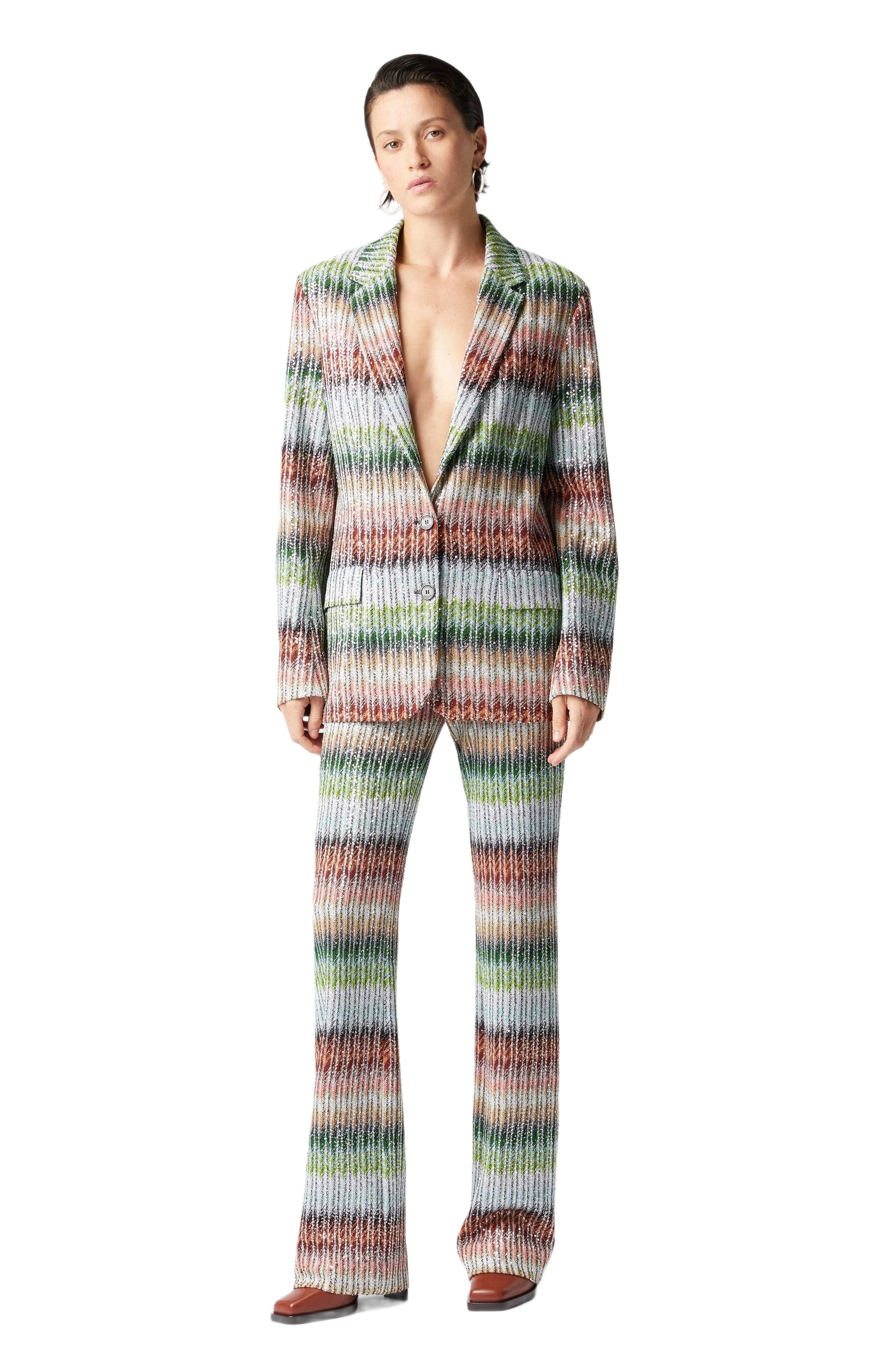 Missoni Dégradé Zig Zag Knit Blazer With Sequins in Multicoloured at Nordstrom - 2