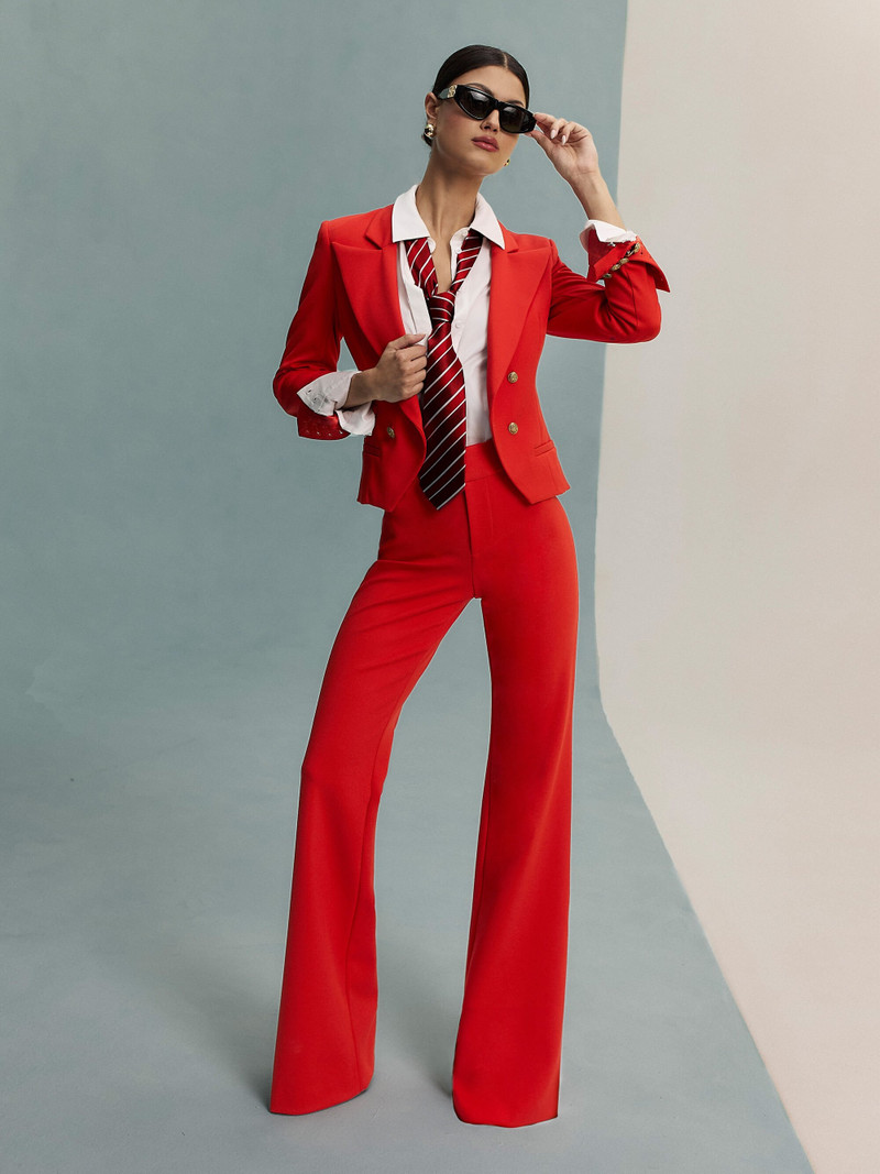 SABLE DOUBLE BREASTED CROPPED BLAZER 7