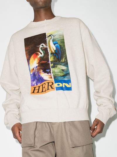 Heron Preston Split Heron crew-neck T-shirt outlook