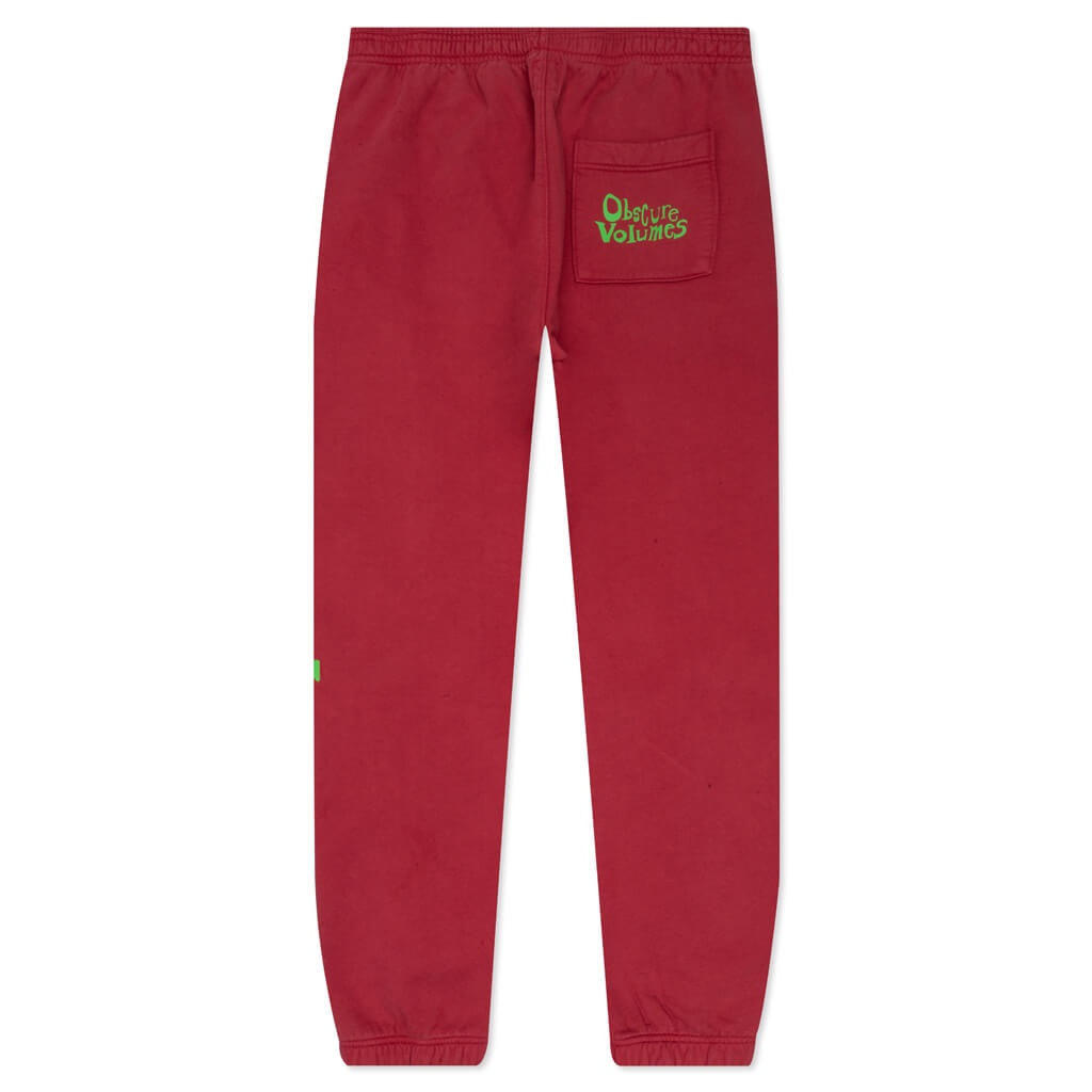 BRAIN DEAD INDEPENDENT CLASSIC SWEATPANTS - MAROON - 2