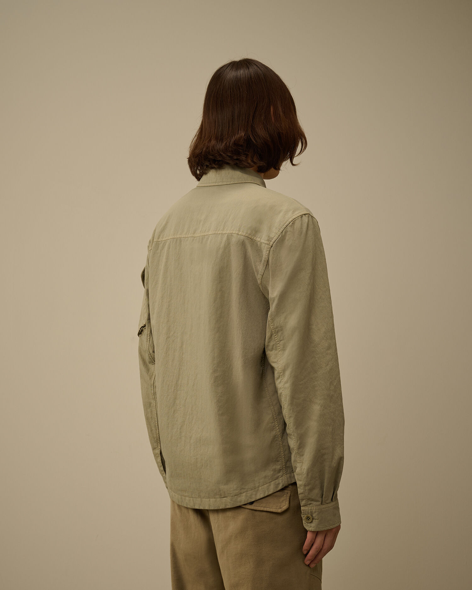 Diagonal Flatt Nylon Zipped Overshirt - 4