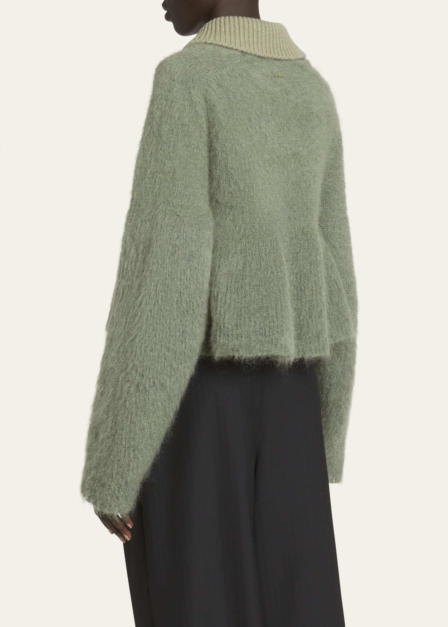 Wool-Blend Polo Sweater - 3