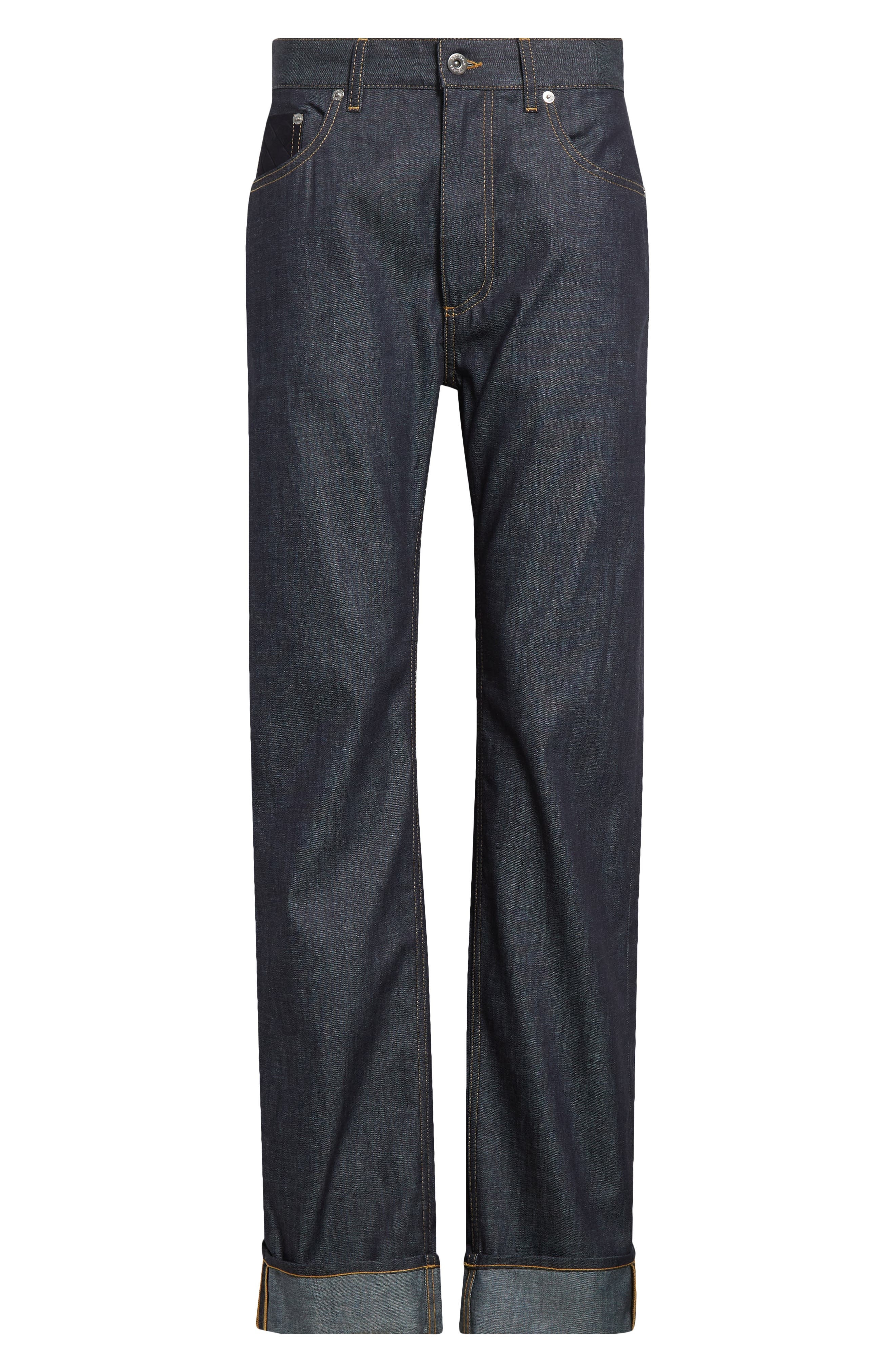 Bottega Veneta Turned Up Straight Leg Jeans in 4245 Indigo at Nordstrom - 6