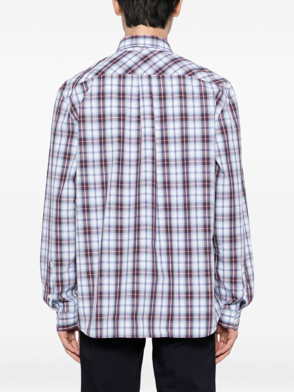 logo-appliqué plaid shirts - 4