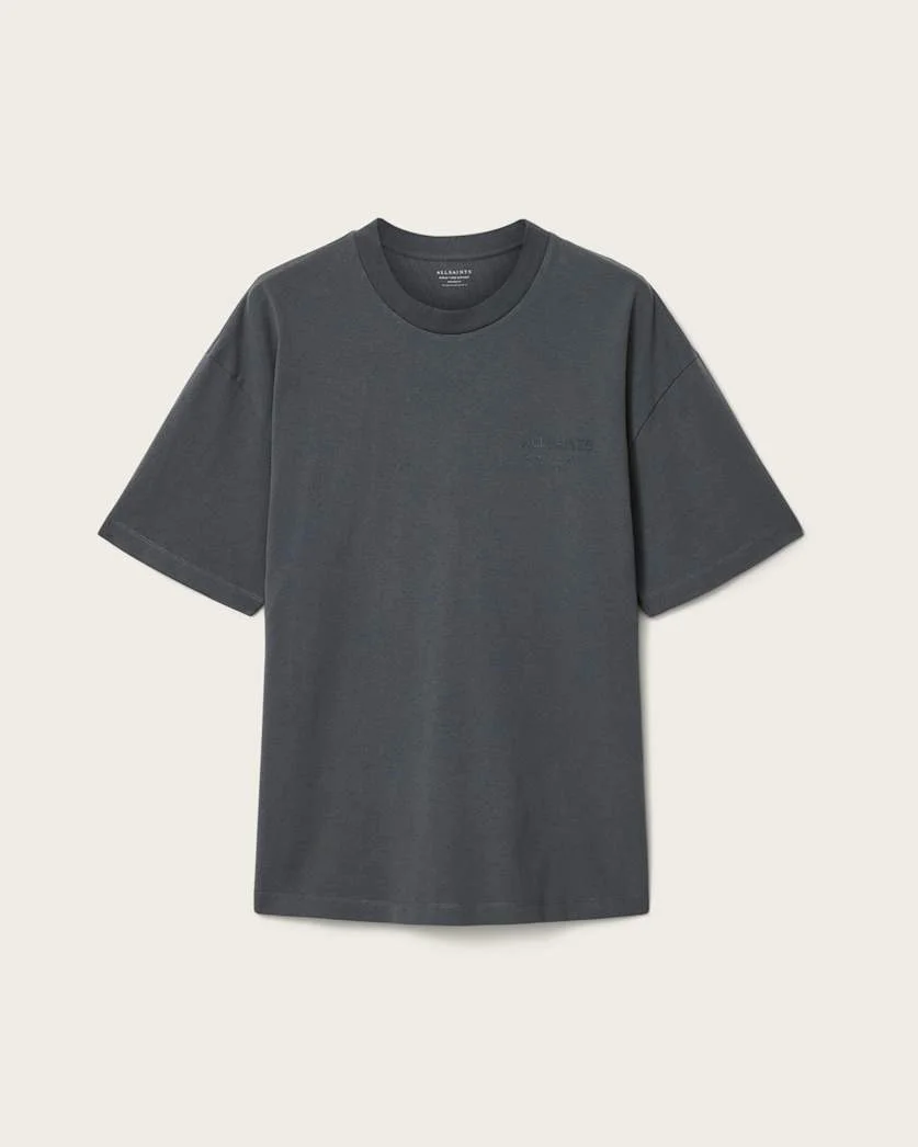 XANDER FLOCKED LOGO OVERSIZED T-SHIRT - 1