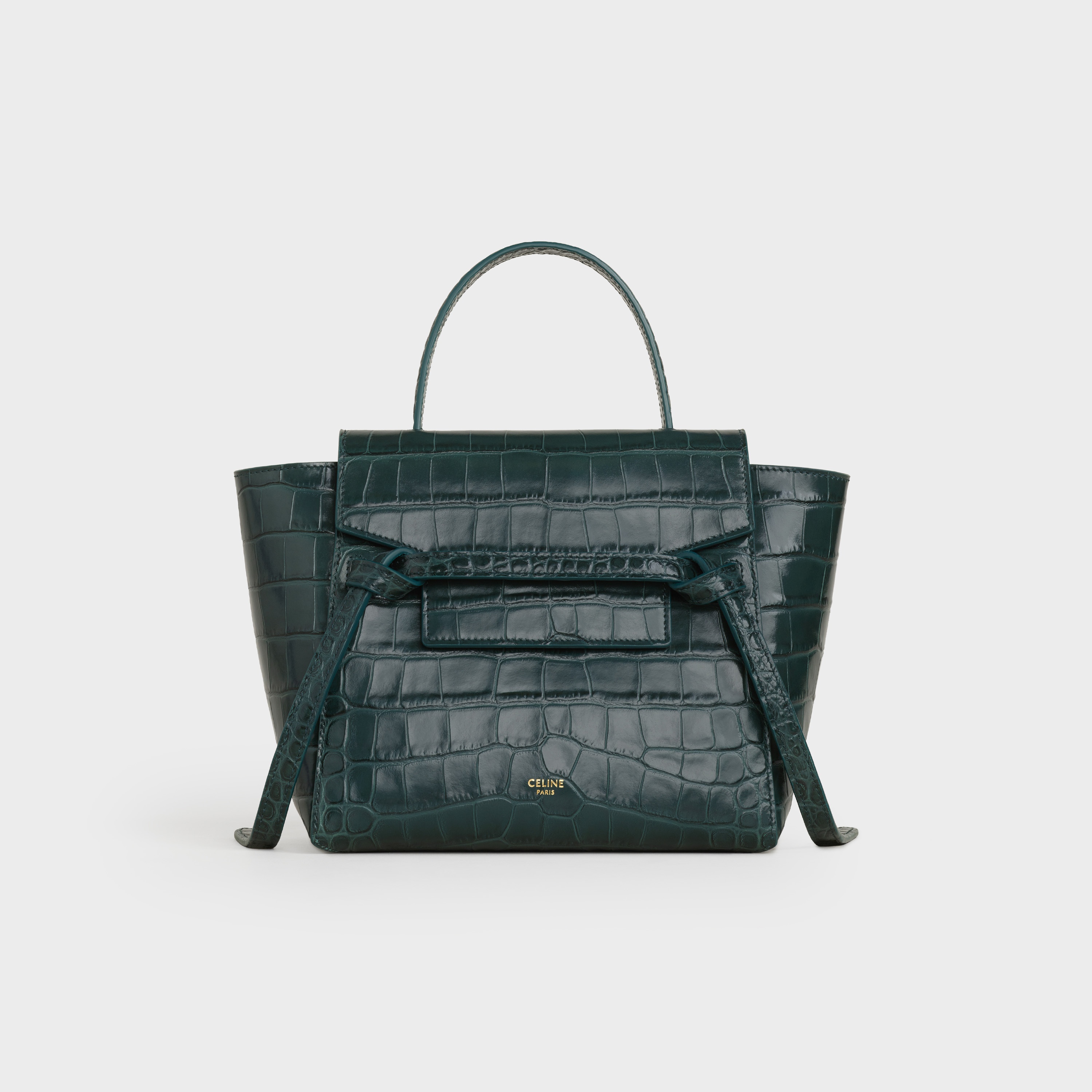 Nano Belt bag in Crocodile Embossed Calfskin - 1