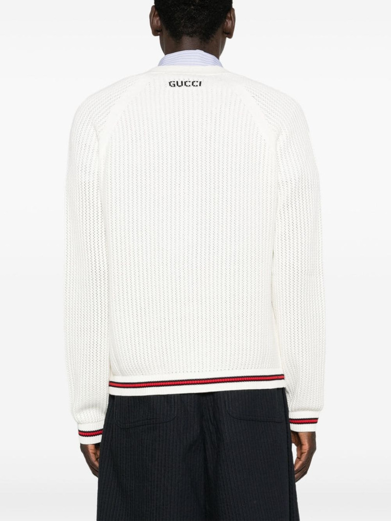 Sylvie Web-stripe cardigan 4