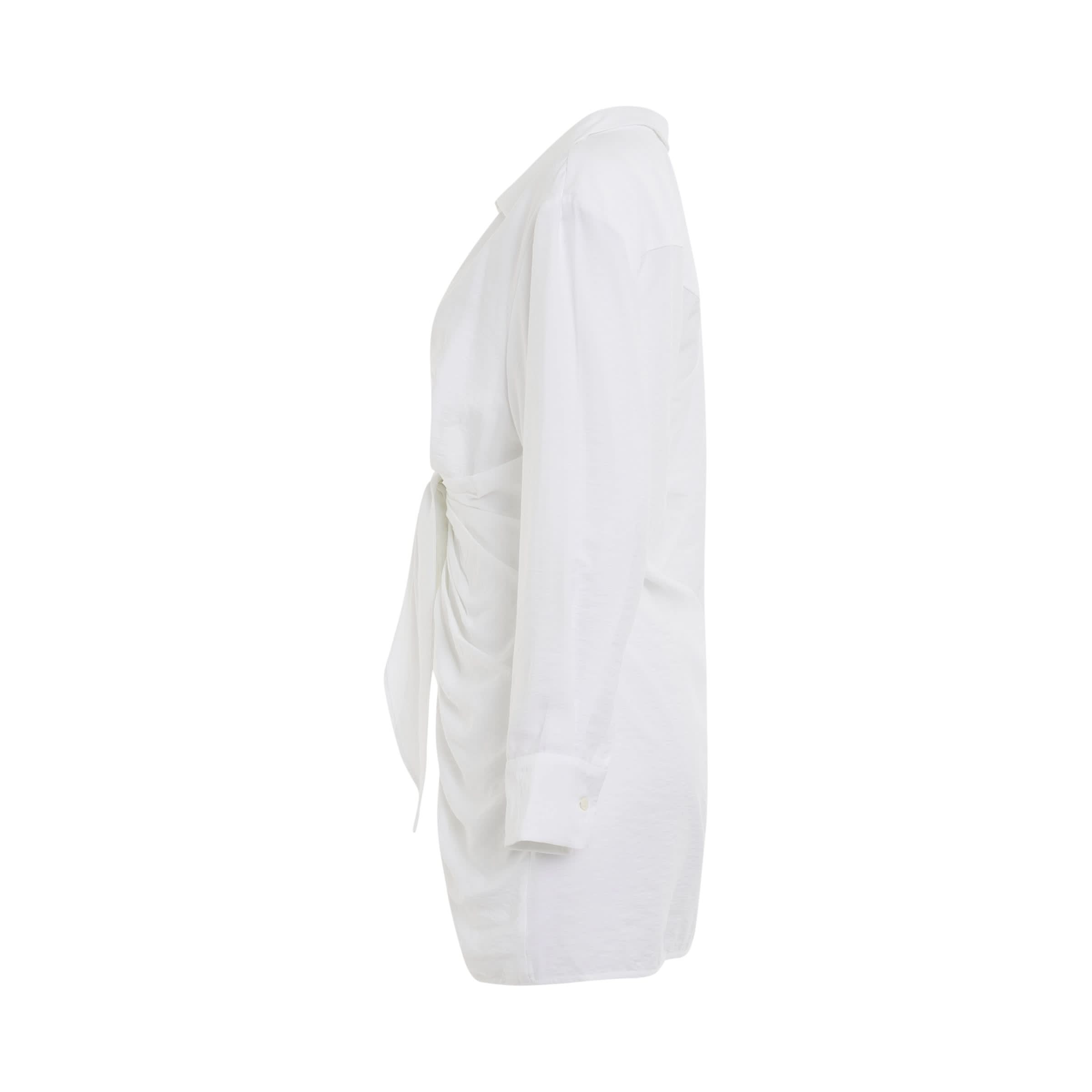 Bahia Sash Dress in White - 3