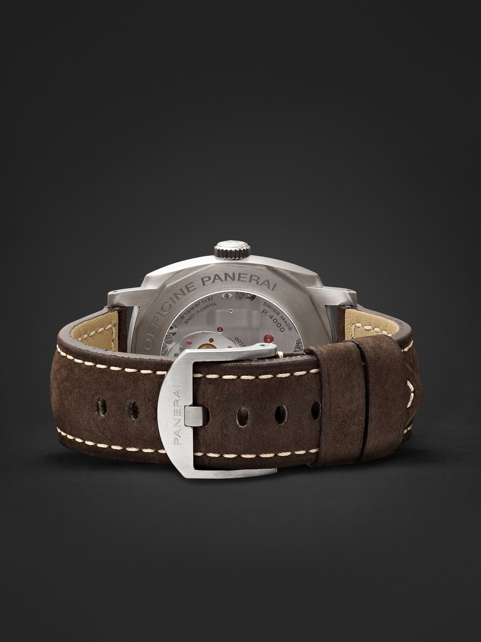 Radiomir 1940 3 Days Automatic Titanio 45mm Titanium and Leather Watch, Ref. No. PAM00619 Brown - 7