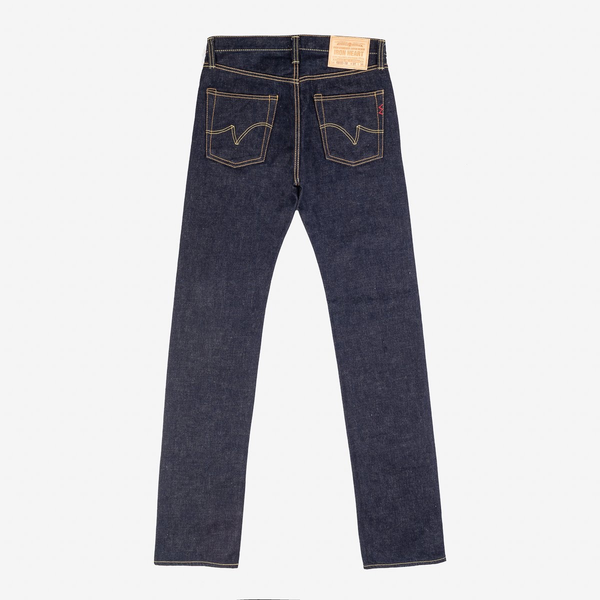 IH-666S-18 18oz Vintage Selvedge Denim Slim Straight Cut Jeans - Indigo - 5