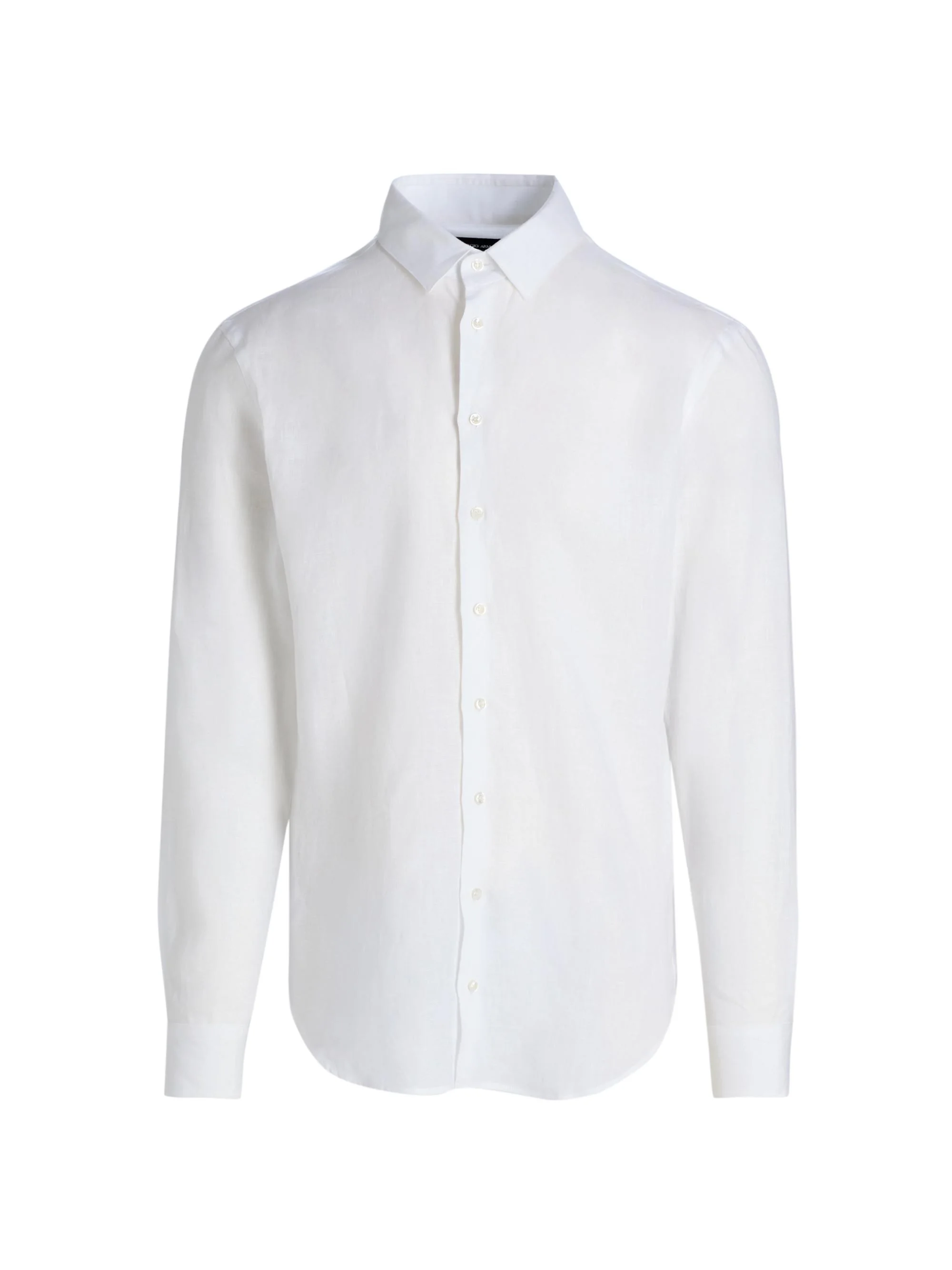 Men's Solid Linen Shirt - Solid White - 1