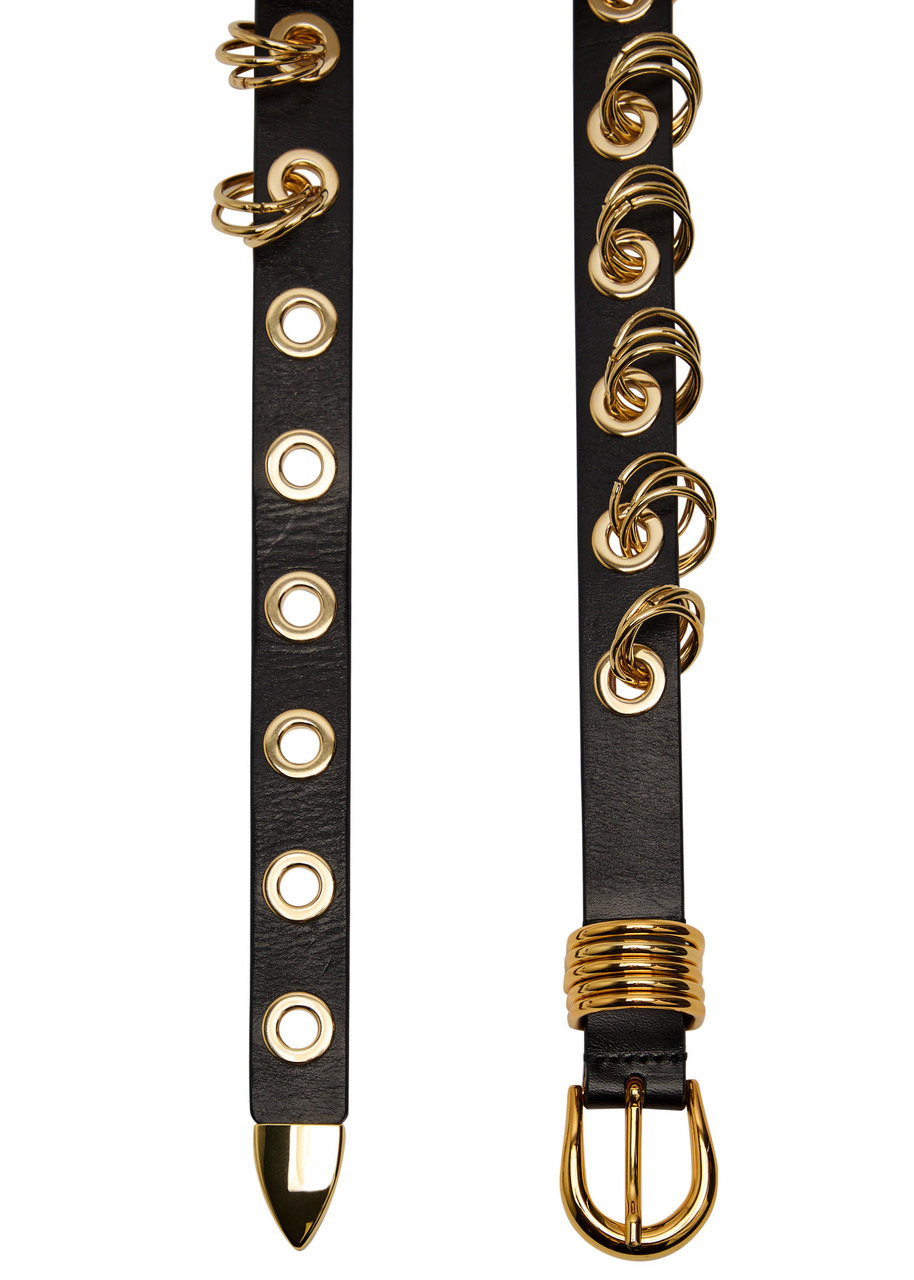 Dehanche Revenge Ring-embellished Leather Belt - 3