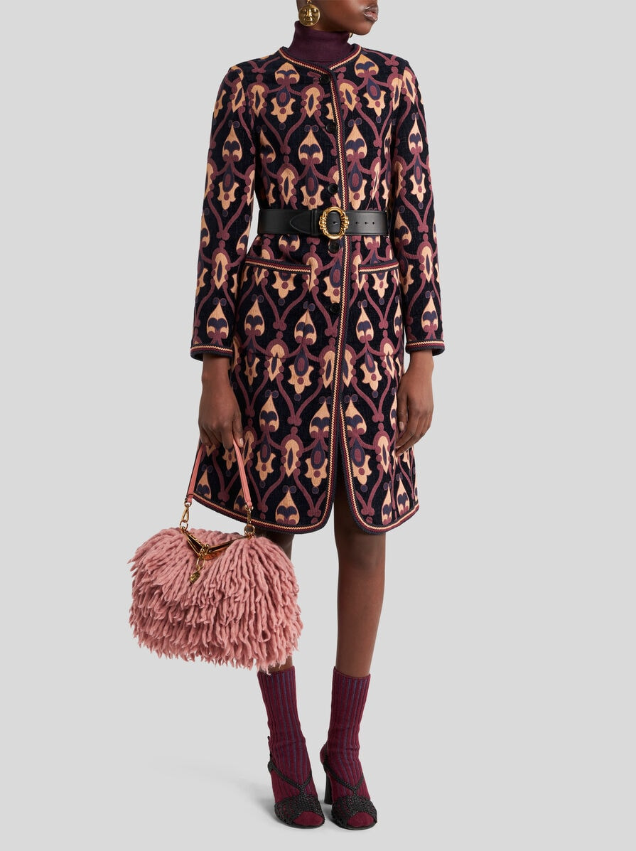 REVERSIBLE CHENILLE JACQUARD COAT - 4