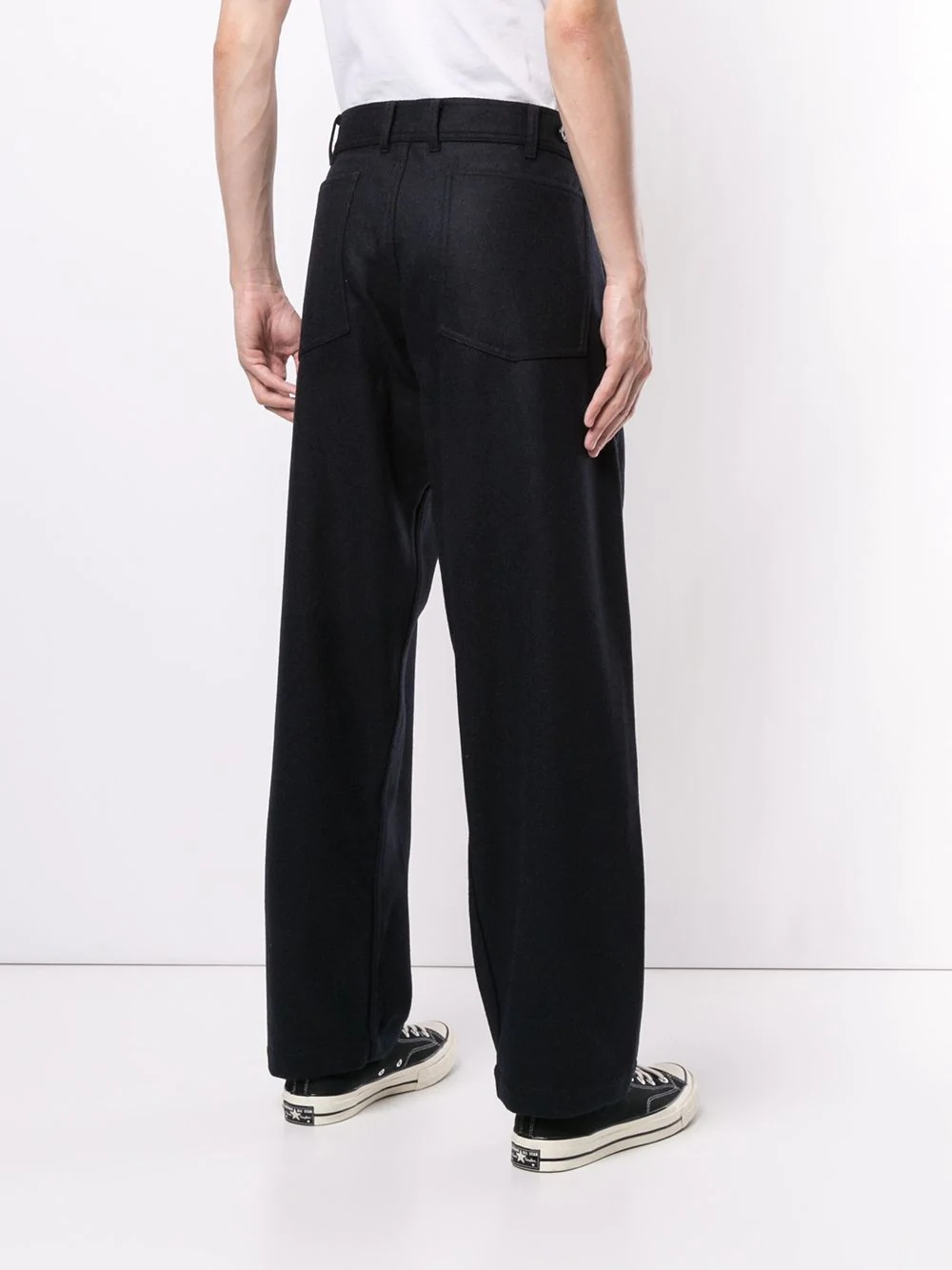 straight-leg wool trousers - 4