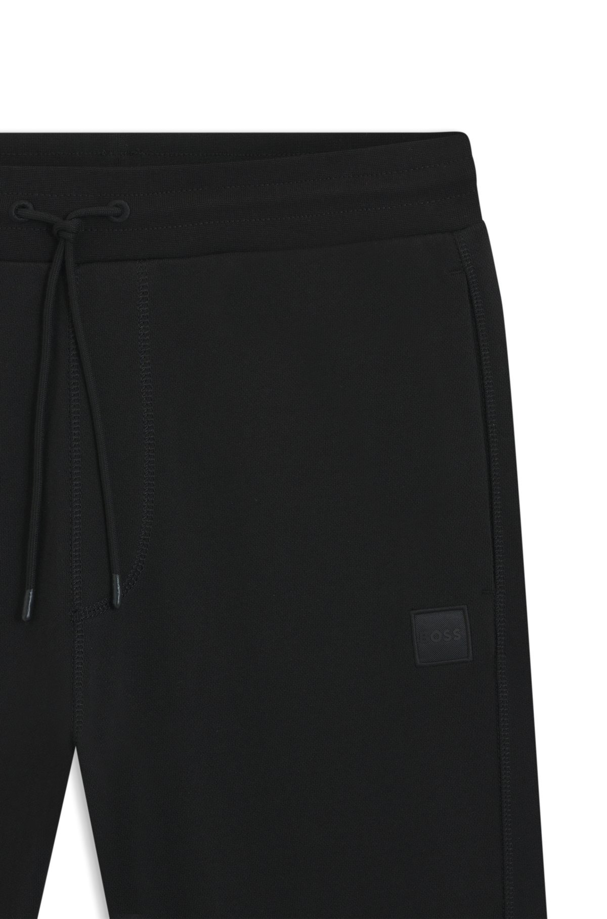 COTTON-TERRY TRACKSUIT BOTTOMS WITH LOGO PATCH - 6