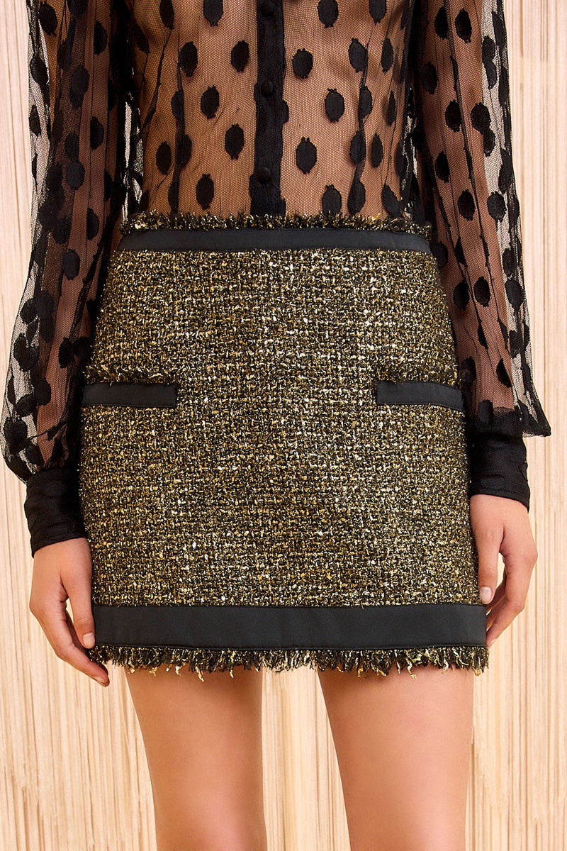 ULLA JOHNSON Aleena Tweed Mini Skirt outlook
