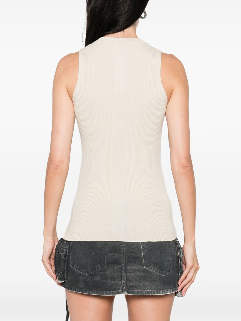 ribbed sleeveless top - 4