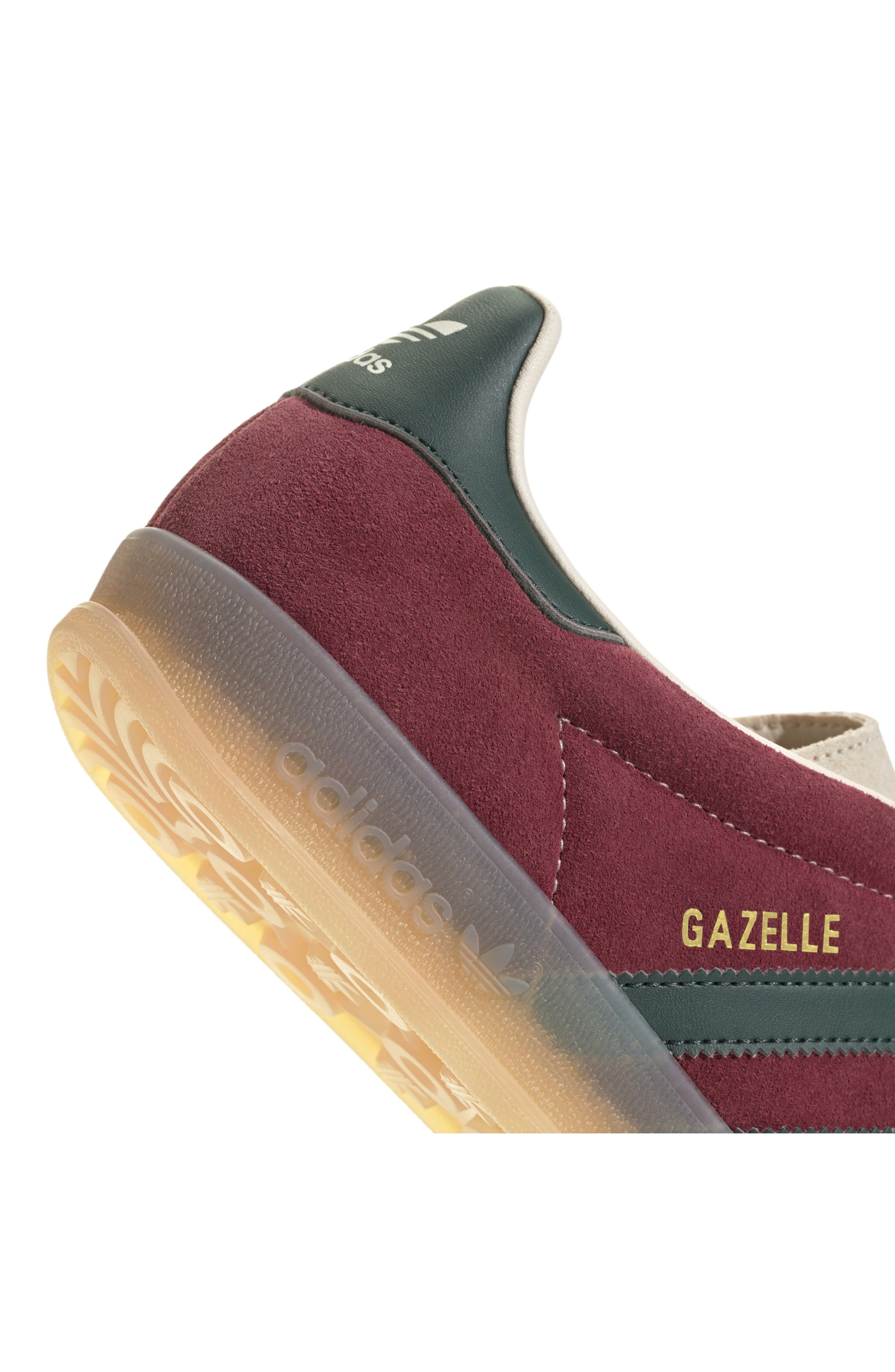 adidas Gazelle Indoor Sneaker in Shadow Red/green/white at Nordstrom - 8