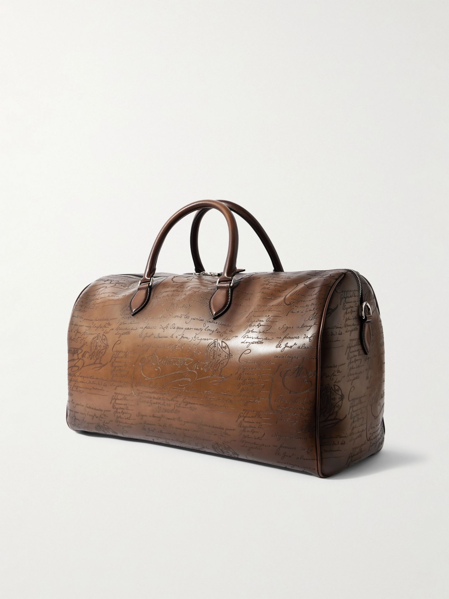 Jour Off Scritto Venezia Leather Weekend Bag Brown - 3