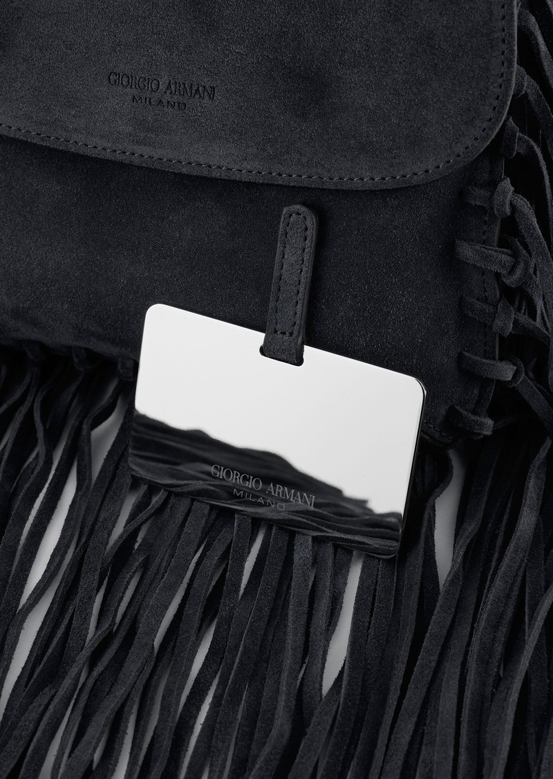 La Prima fringed suede bag 7