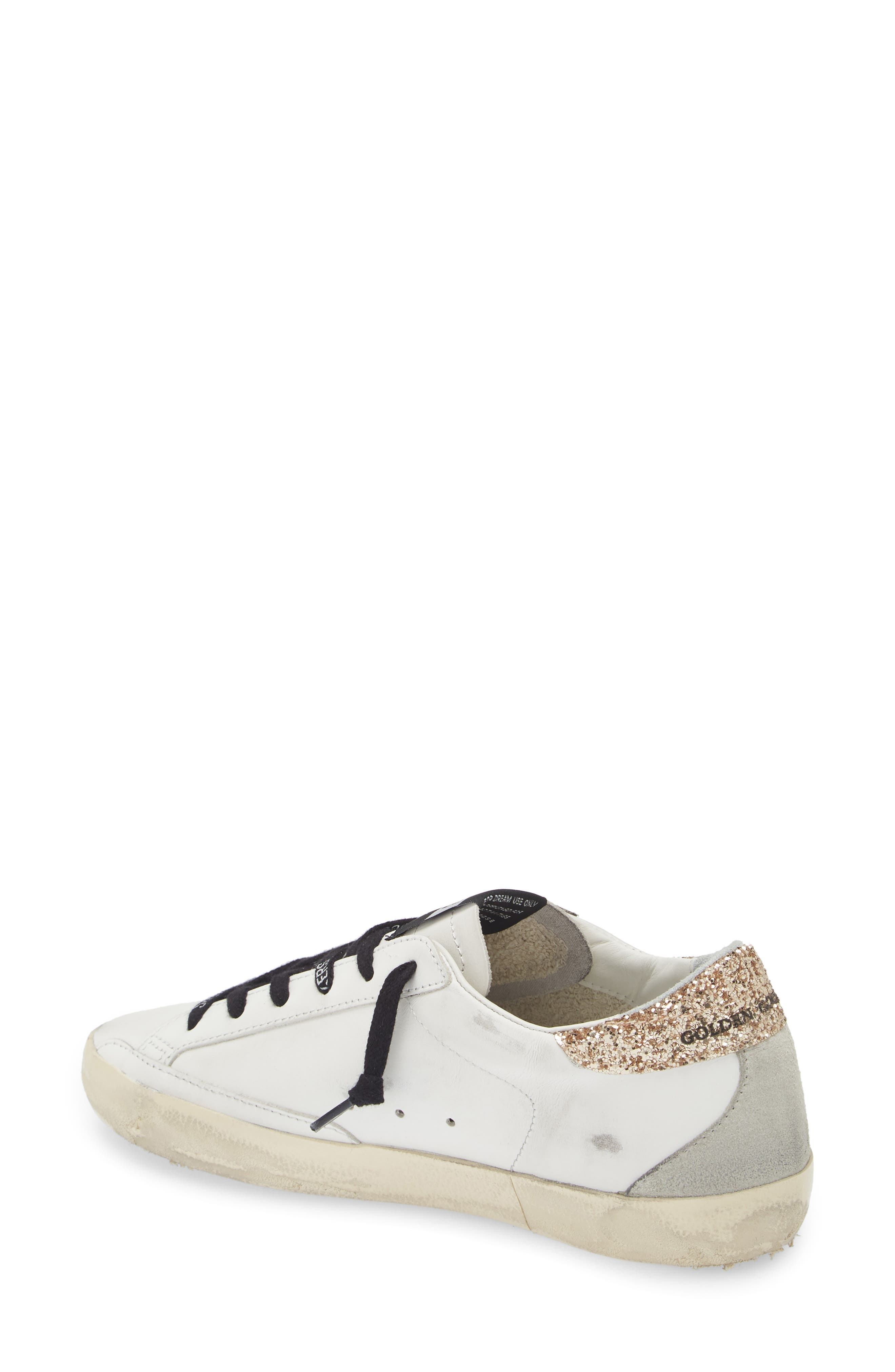 Golden Goose Super-Star Perm-Noos Low Top Sneaker in White/Silver/Gold at Nordstrom - 2