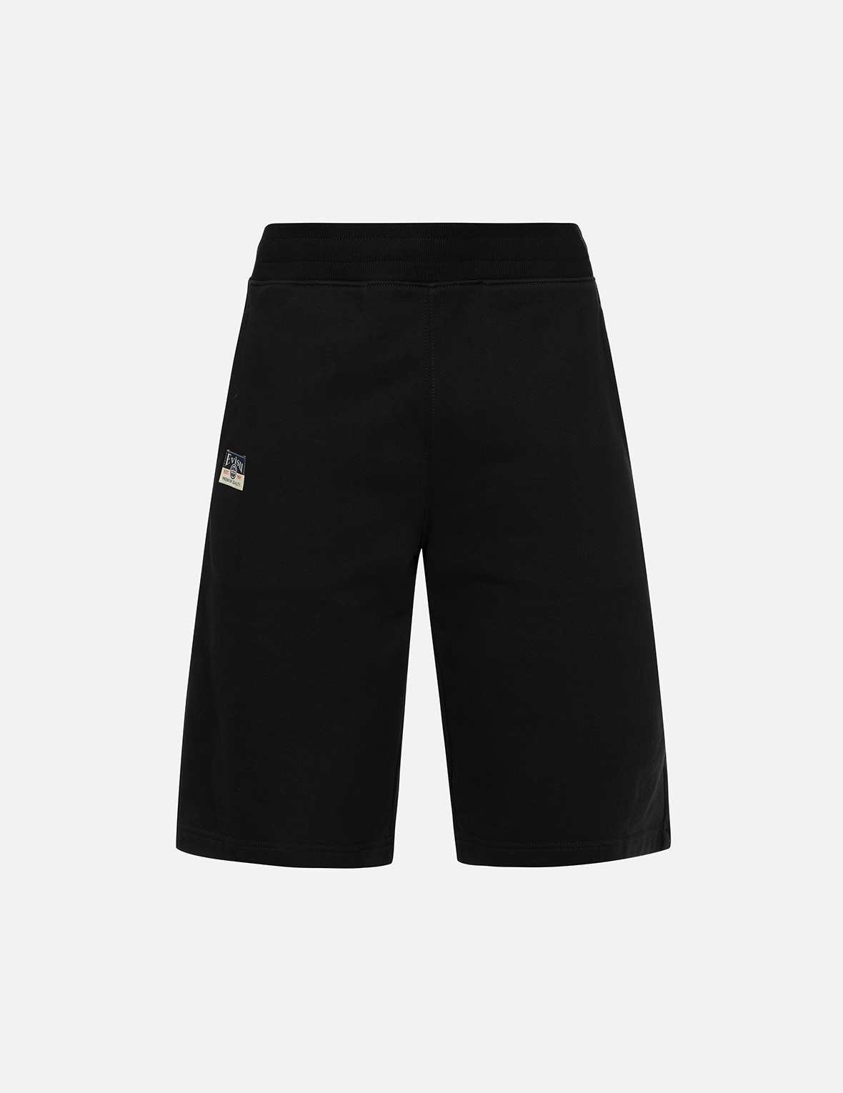 RIBBON SEAGULL AND LOGO PRINT REGULAR FIT SWEAT SHORTS - 1