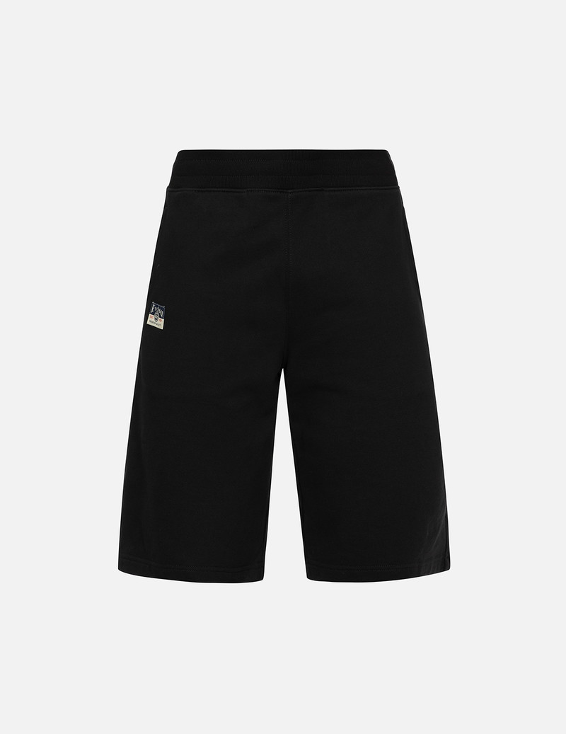 RIBBON SEAGULL AND LOGO PRINT REGULAR FIT SWEAT SHORTS 1