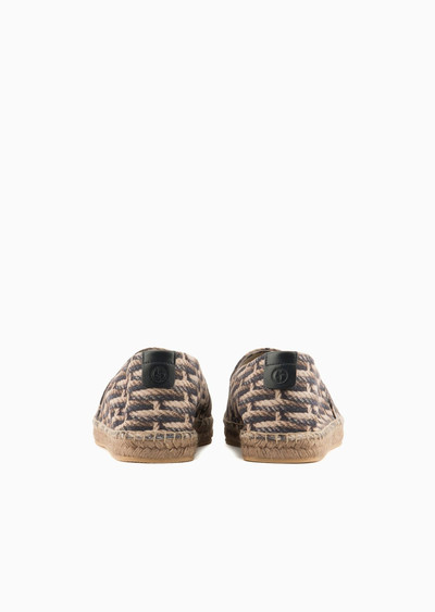 GIORGIO ARMANI Woven-print suede espadrilles outlook