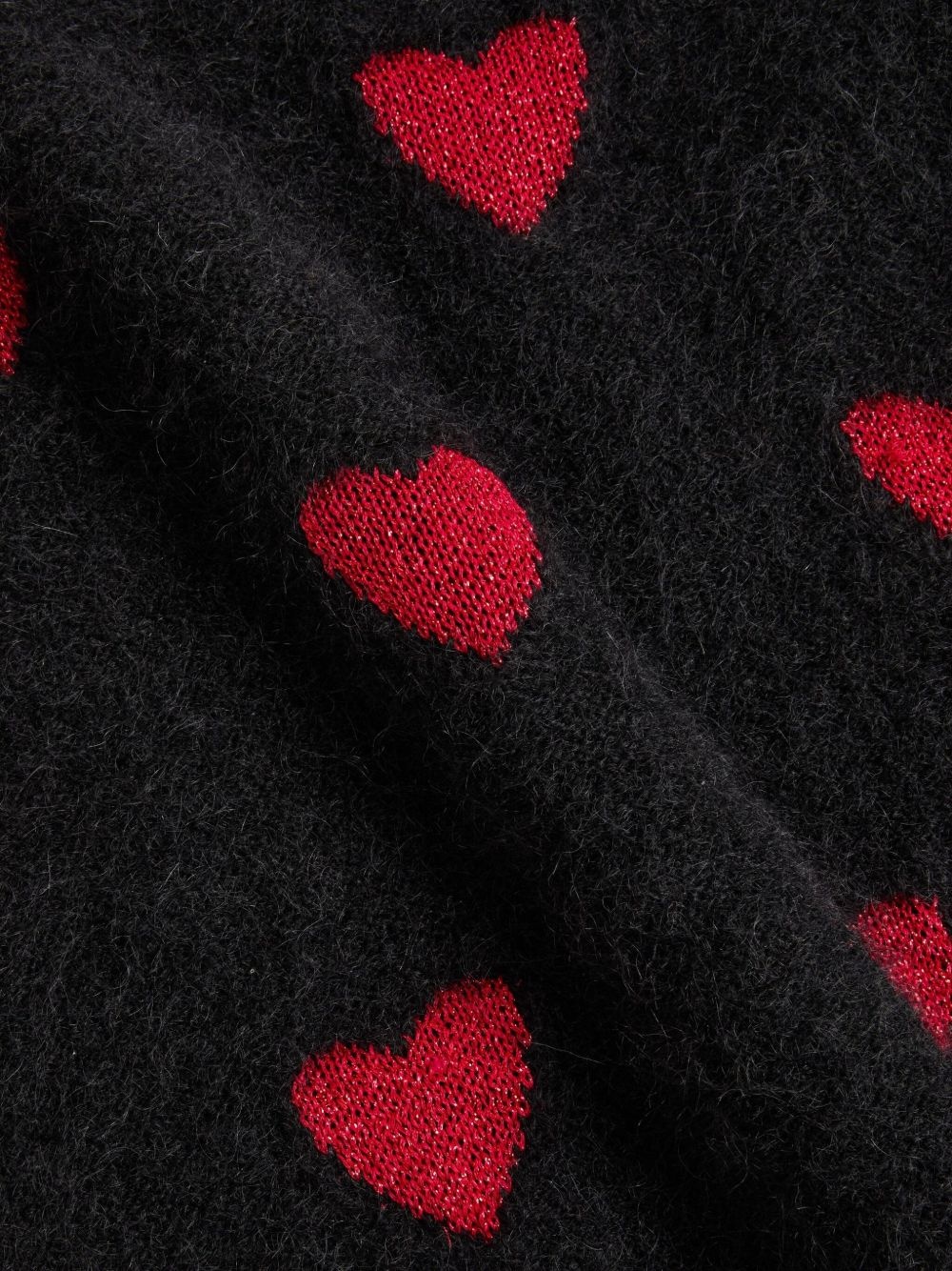 heart-patterned v-neck sweater - 6