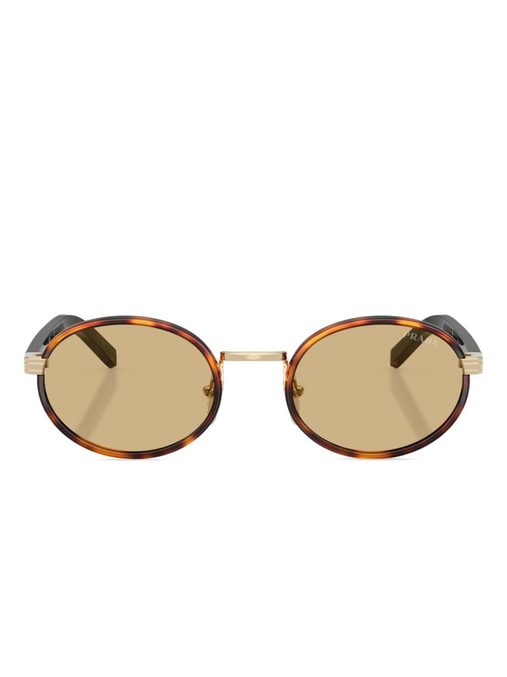 tortoiseshell round-frame sunglasses - 1