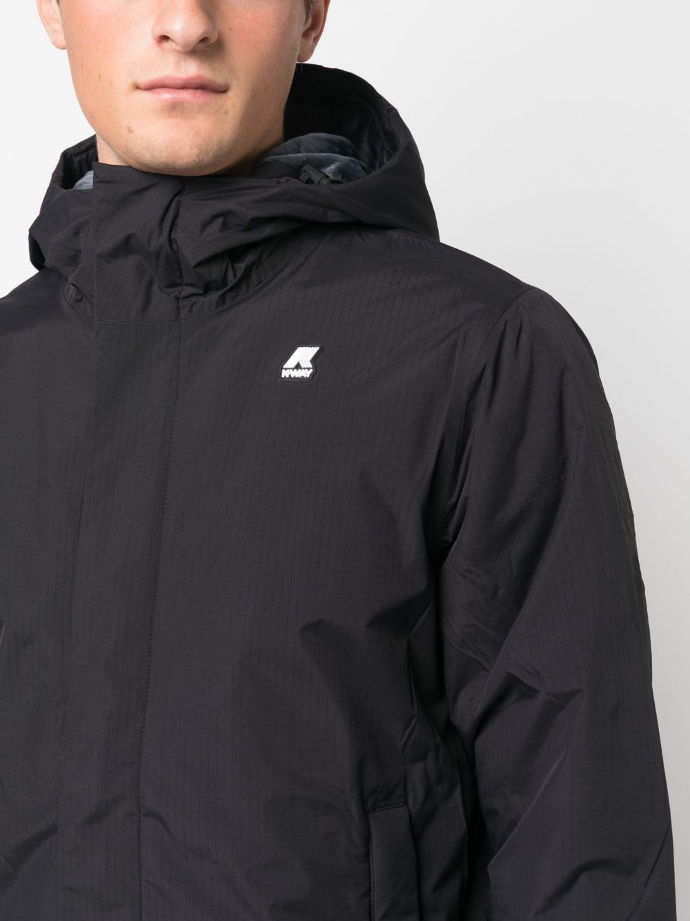 logo-patch padded-design jacket - 5