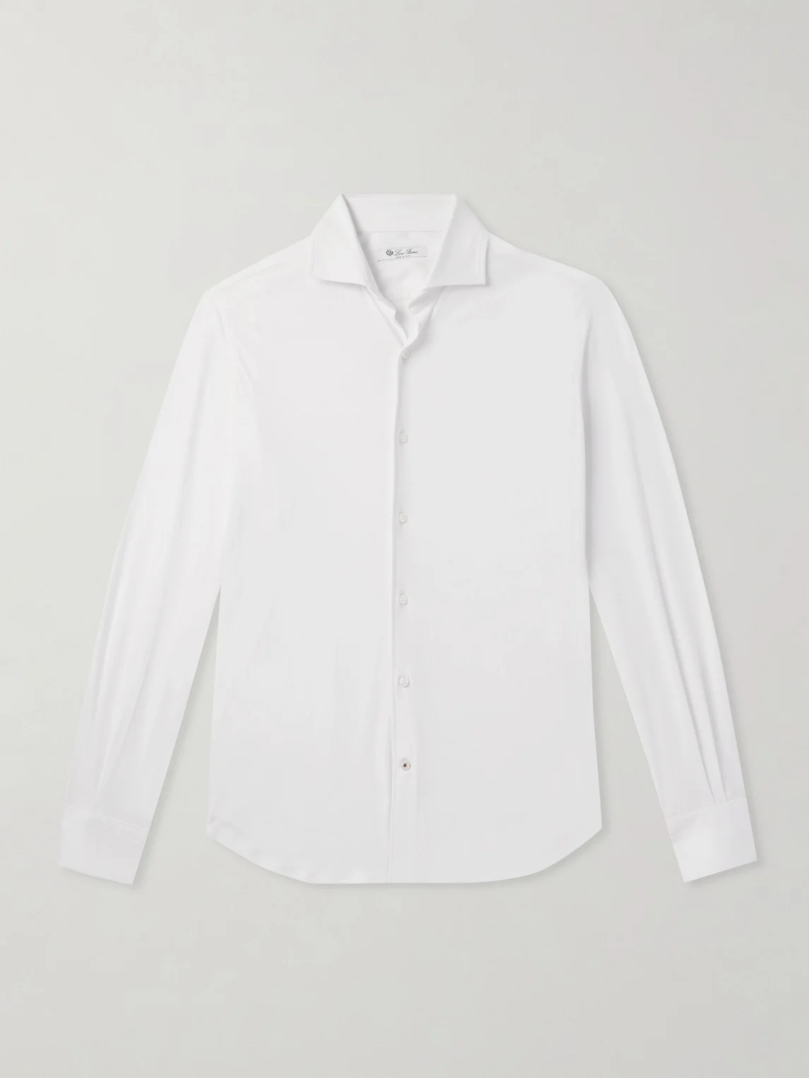 Andrew Cutaway-Collar Cotton-Jersey Shirt - 1
