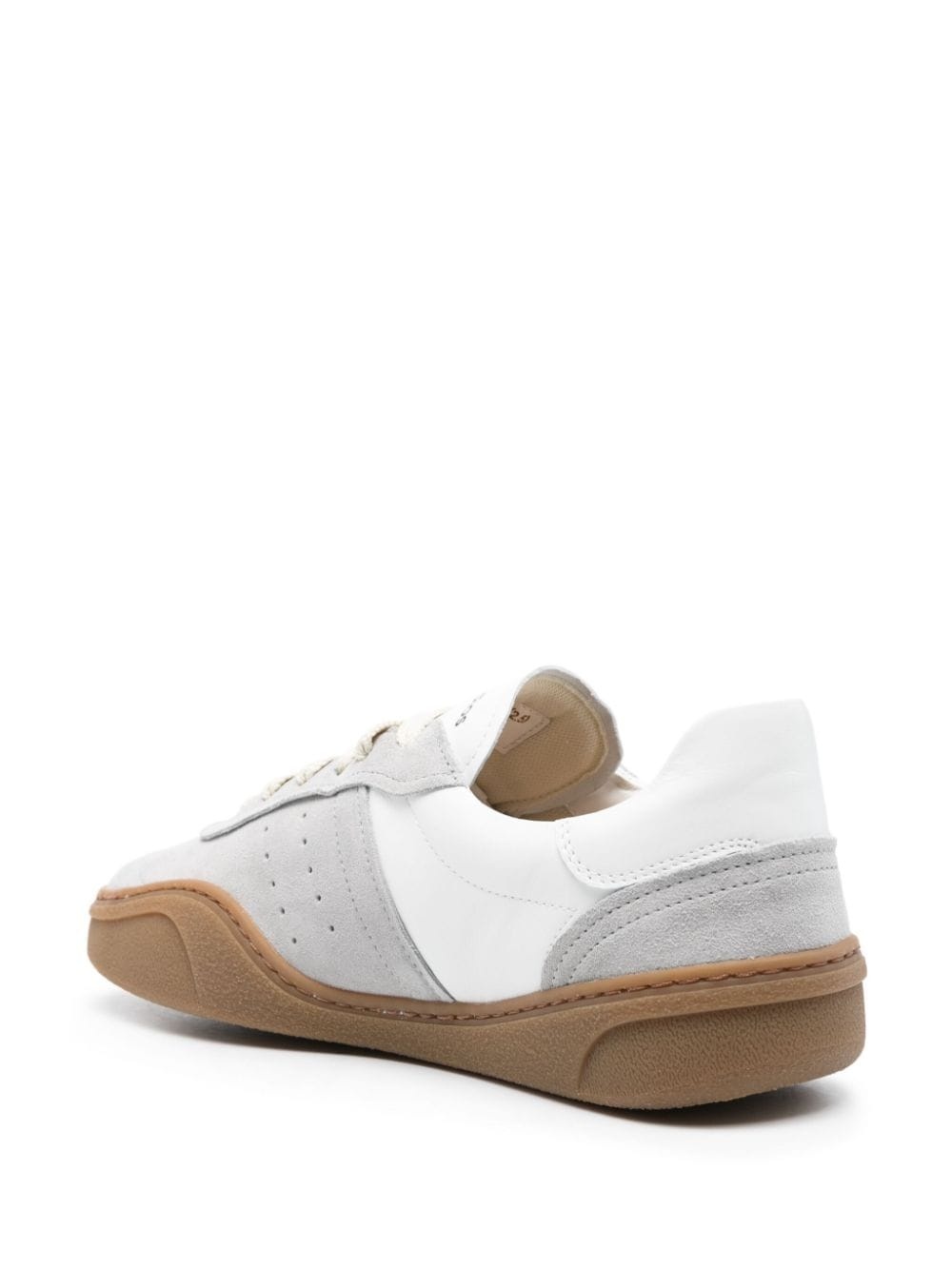 panelled-design leather sneakers - 3