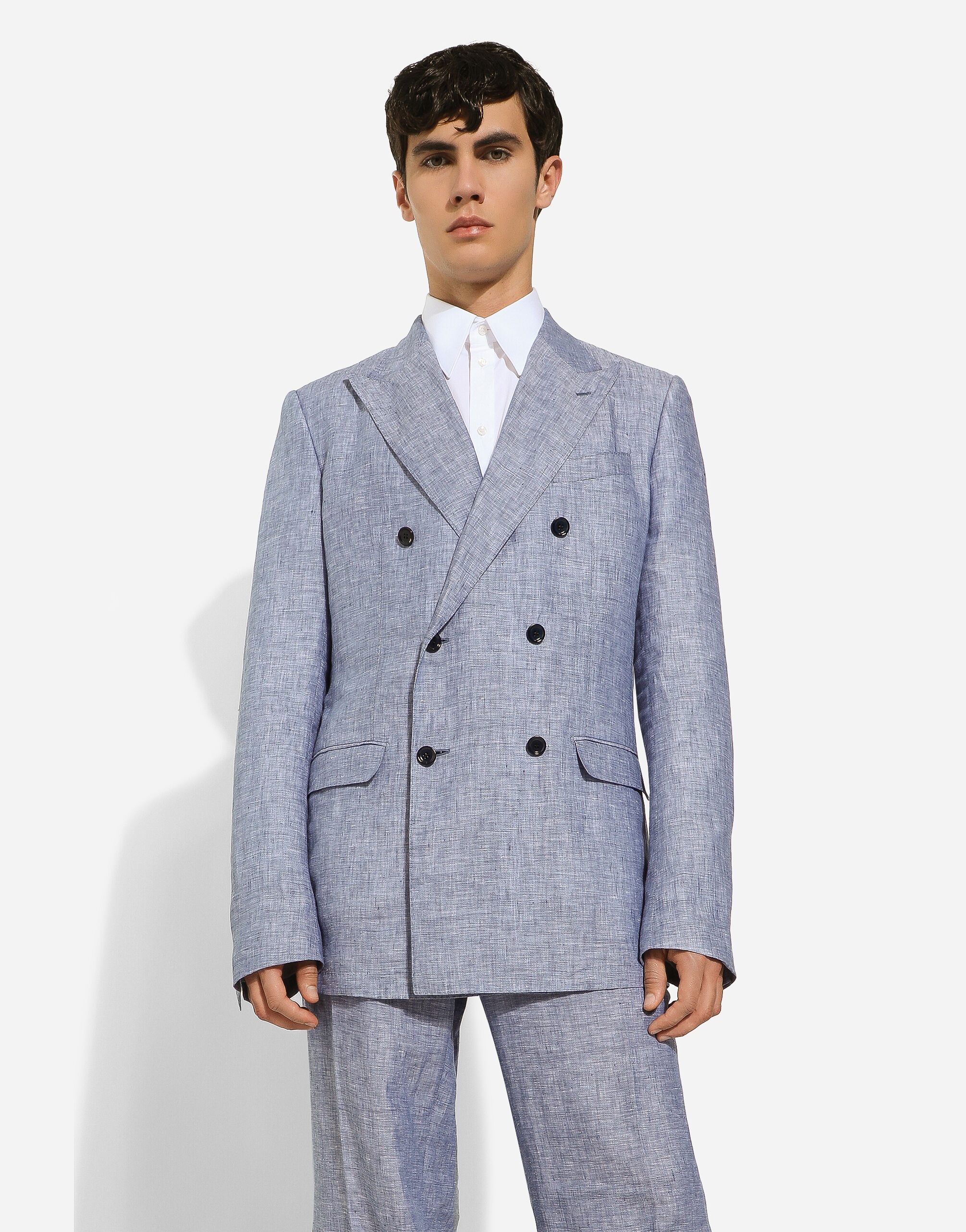 ジャケット・アウター Dolce & Gabbana TAORMINA tailored jacket Single-breasted flannel Taormina-fit jacket in Blue for Men