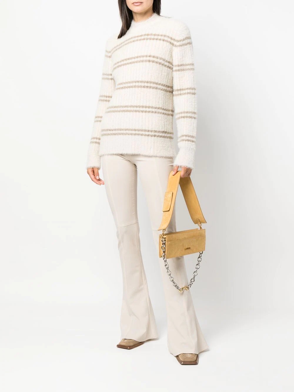 tonal striped jumper - 3