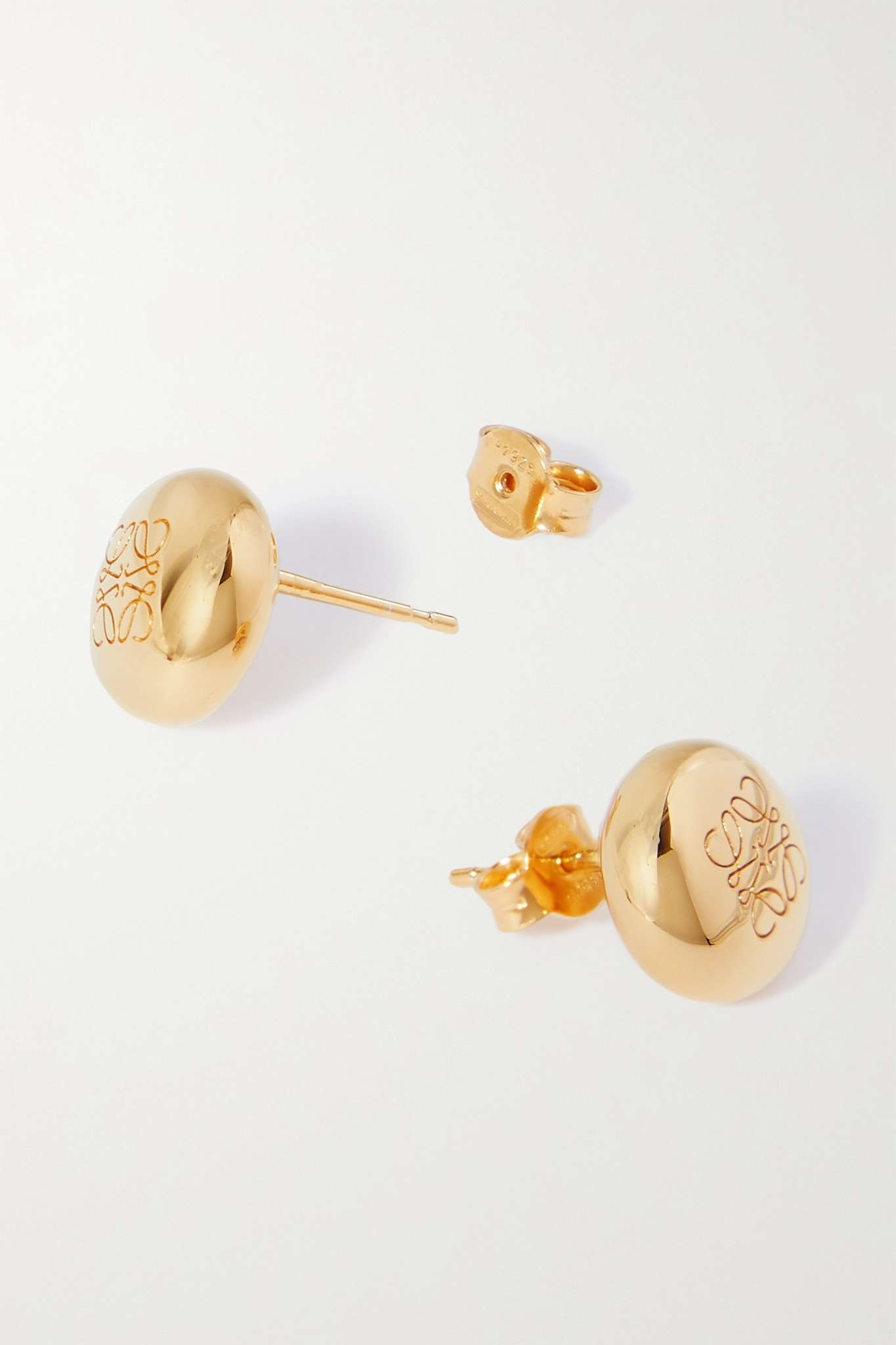 Anagram Pebble gold-plated earrings - 3