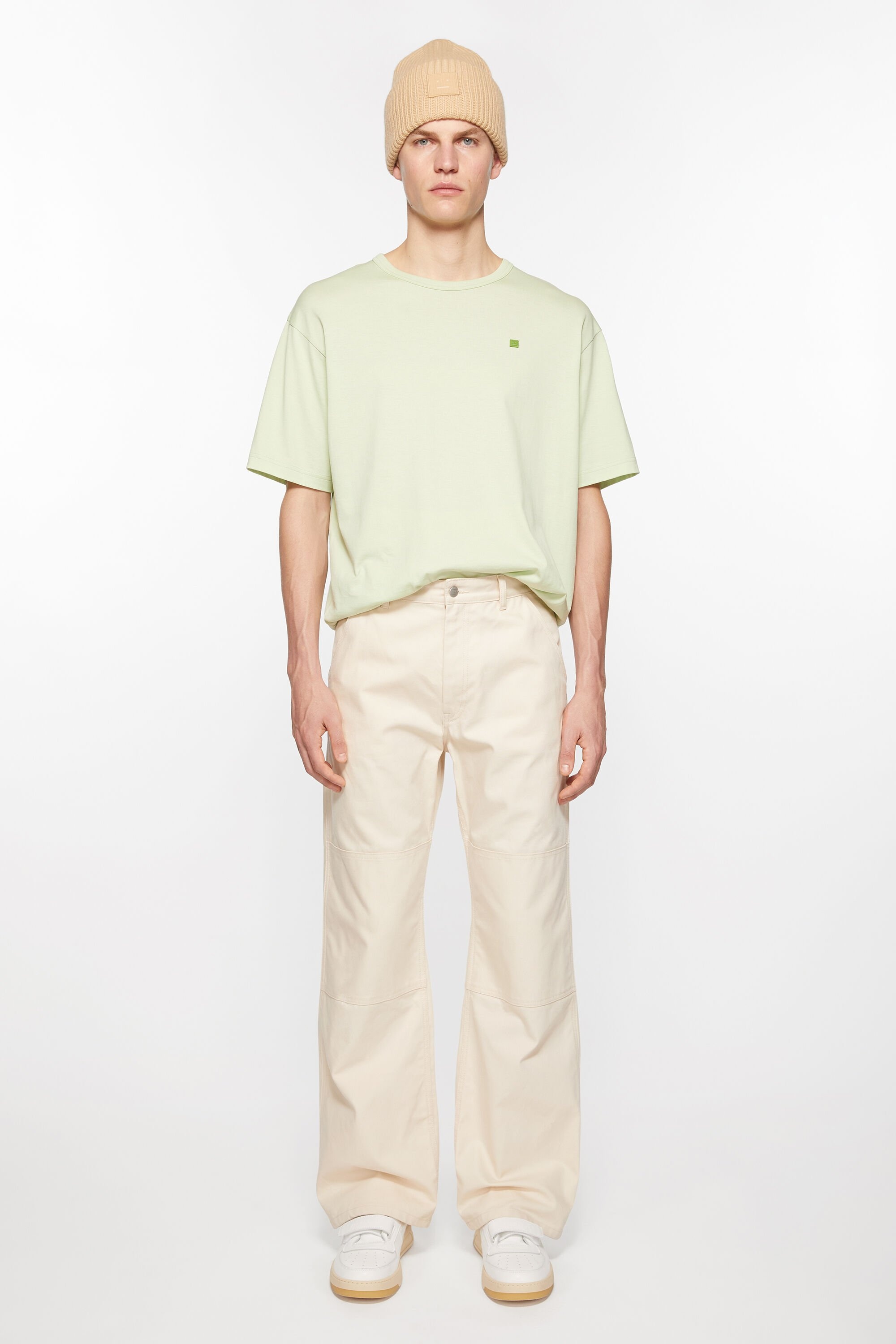 Patch canvas trousers - Oatmeal melange - 2