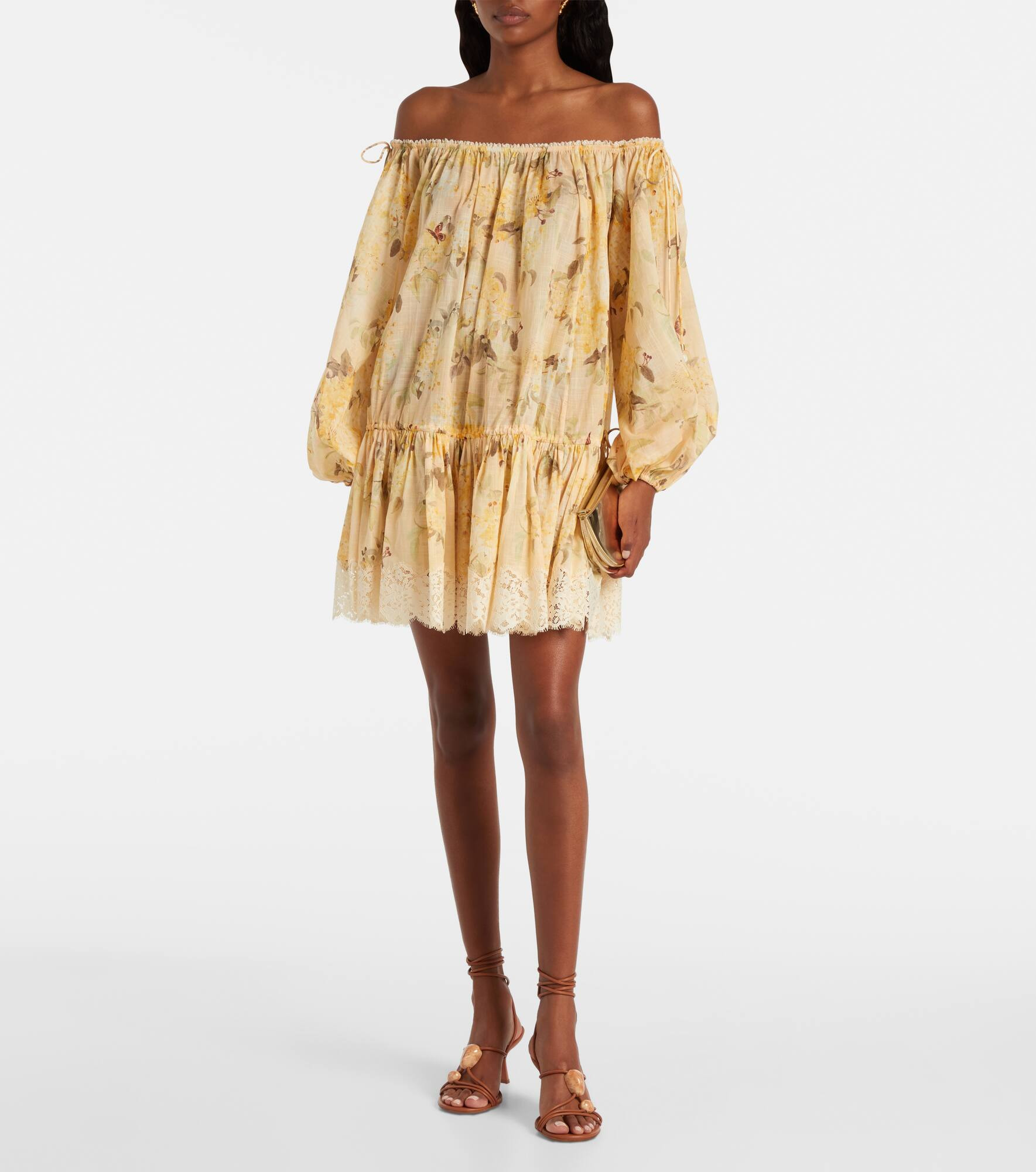 Floral semi-sheer cotton minidress - 2