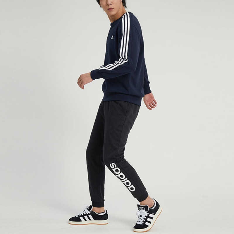 adidas adidas Essentials French Terry 3-Stripes Sweatshirt 'Navy' IC9318 outlook