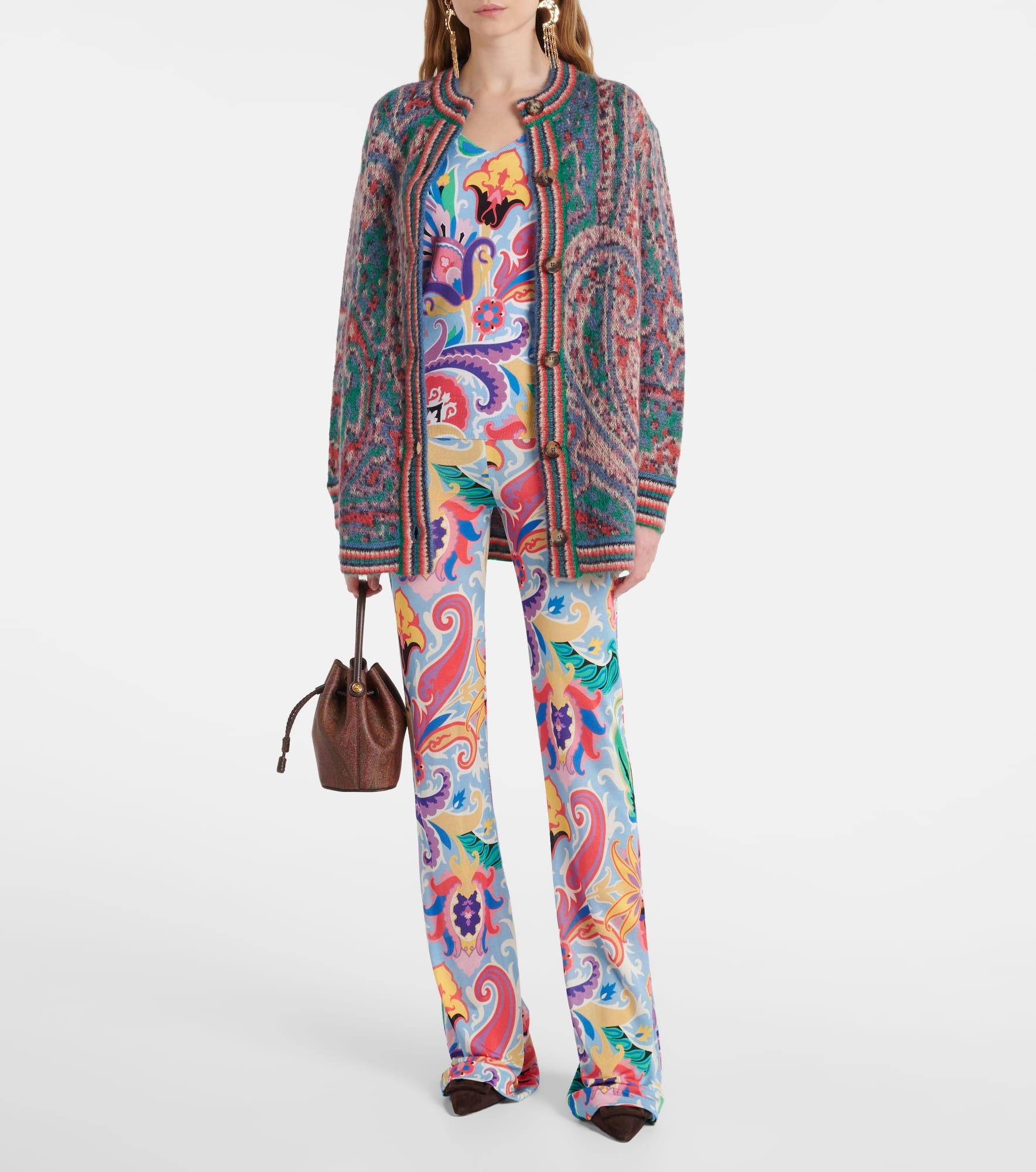 Paisley silk-blend sweater - 2