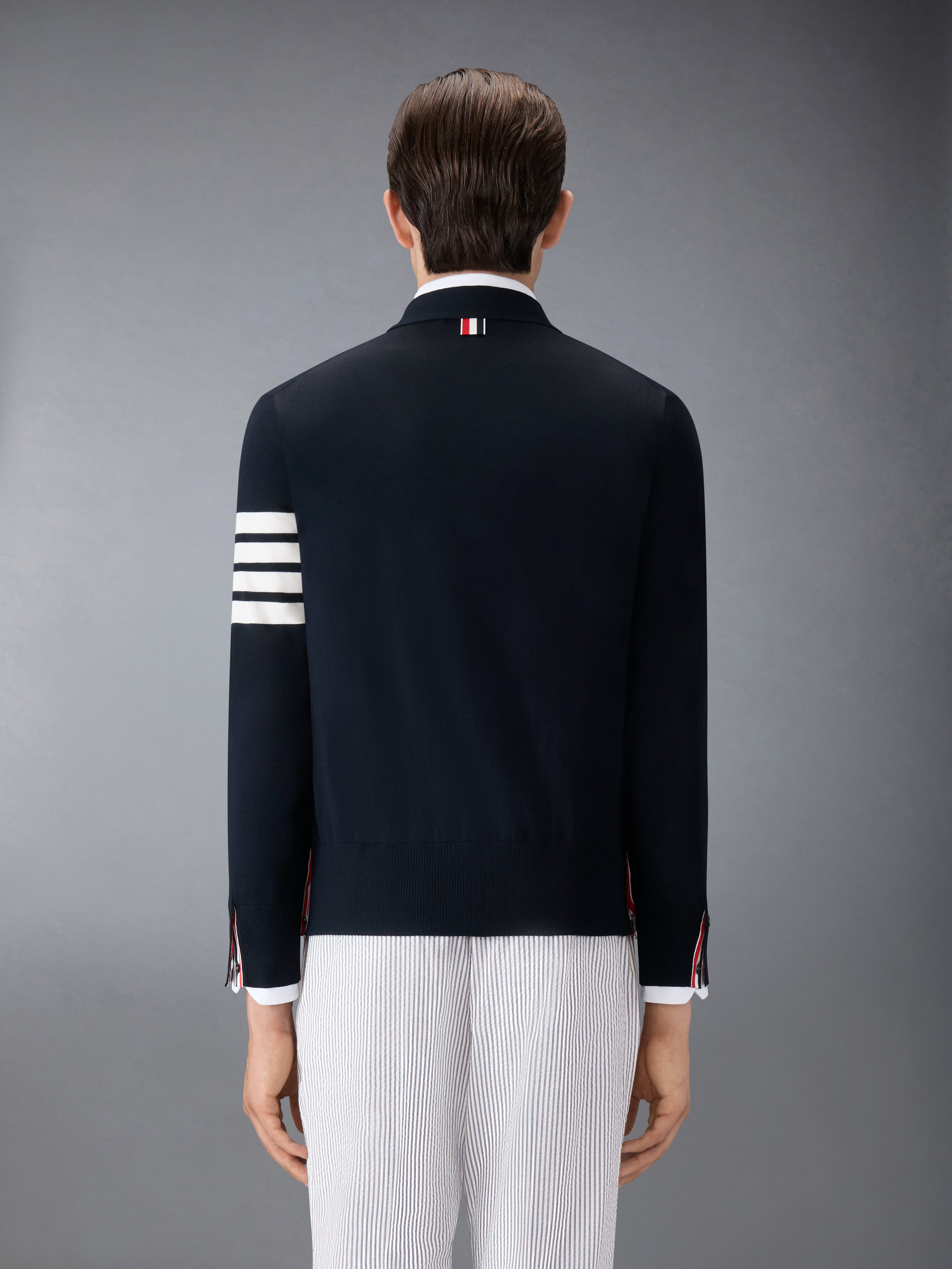 MERINO WOOL 4-BAR CLASSIC CARDIGAN - 3