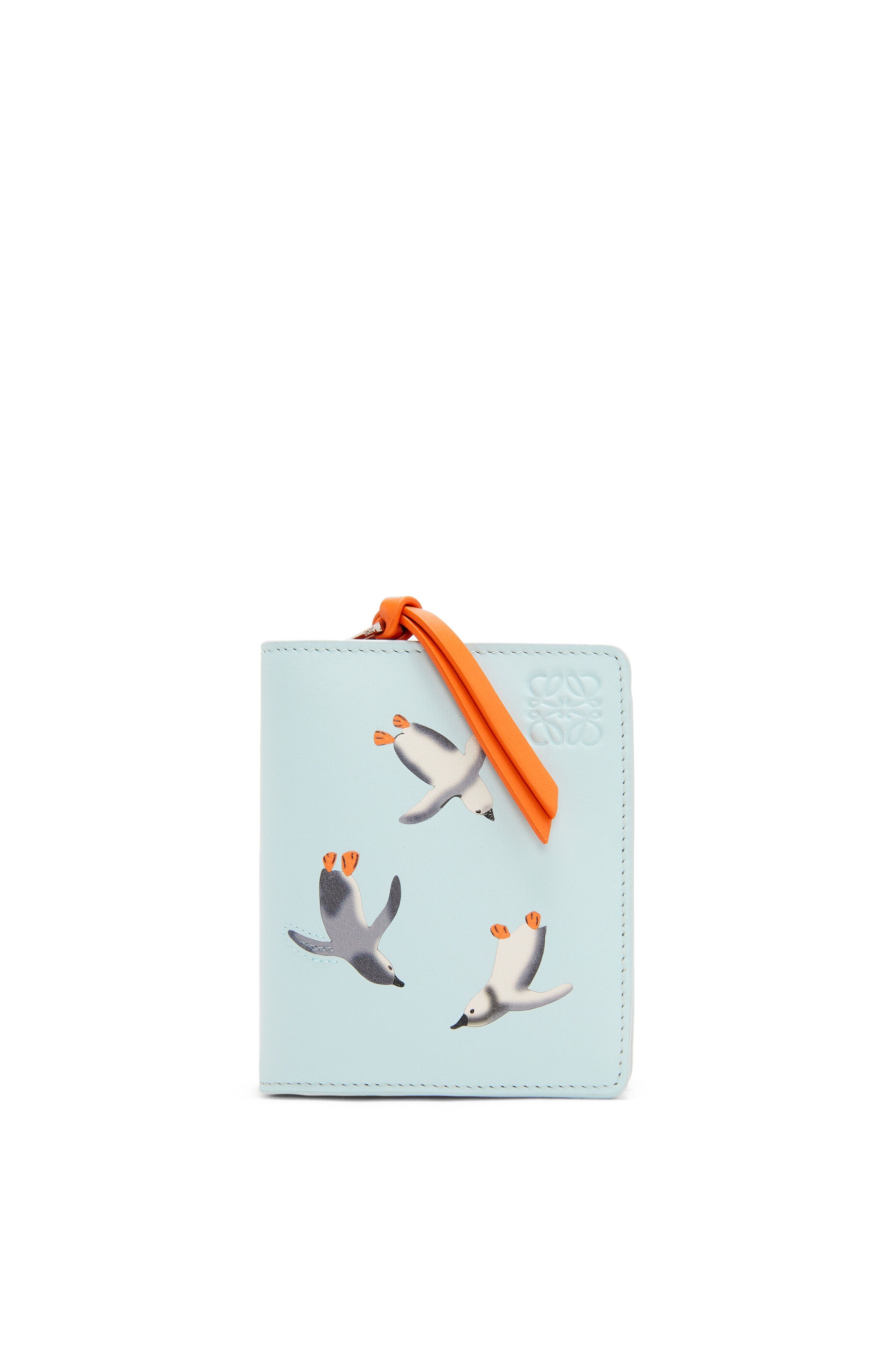 Penguin compact zip wallet in satin calfskin - 1