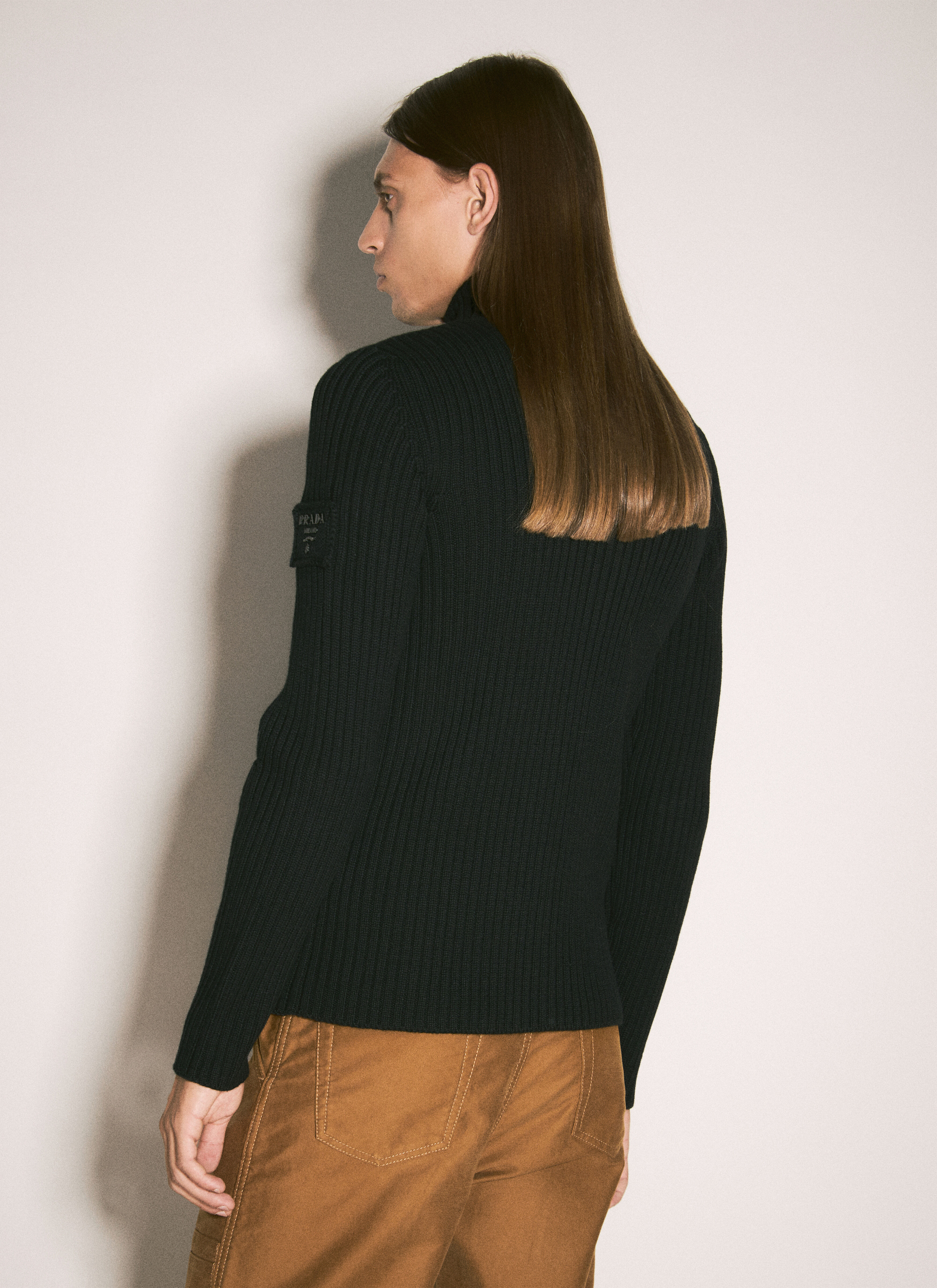RIbbed Wool Zip-Up Cardigan - 5