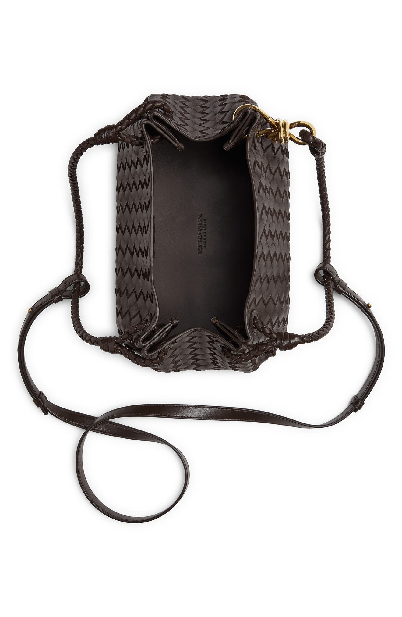 Bottega Veneta Small Parachute Intrecciato Leather Shoulder Bag in 2190 Fondant-M Brass at Nordstrom - 5
