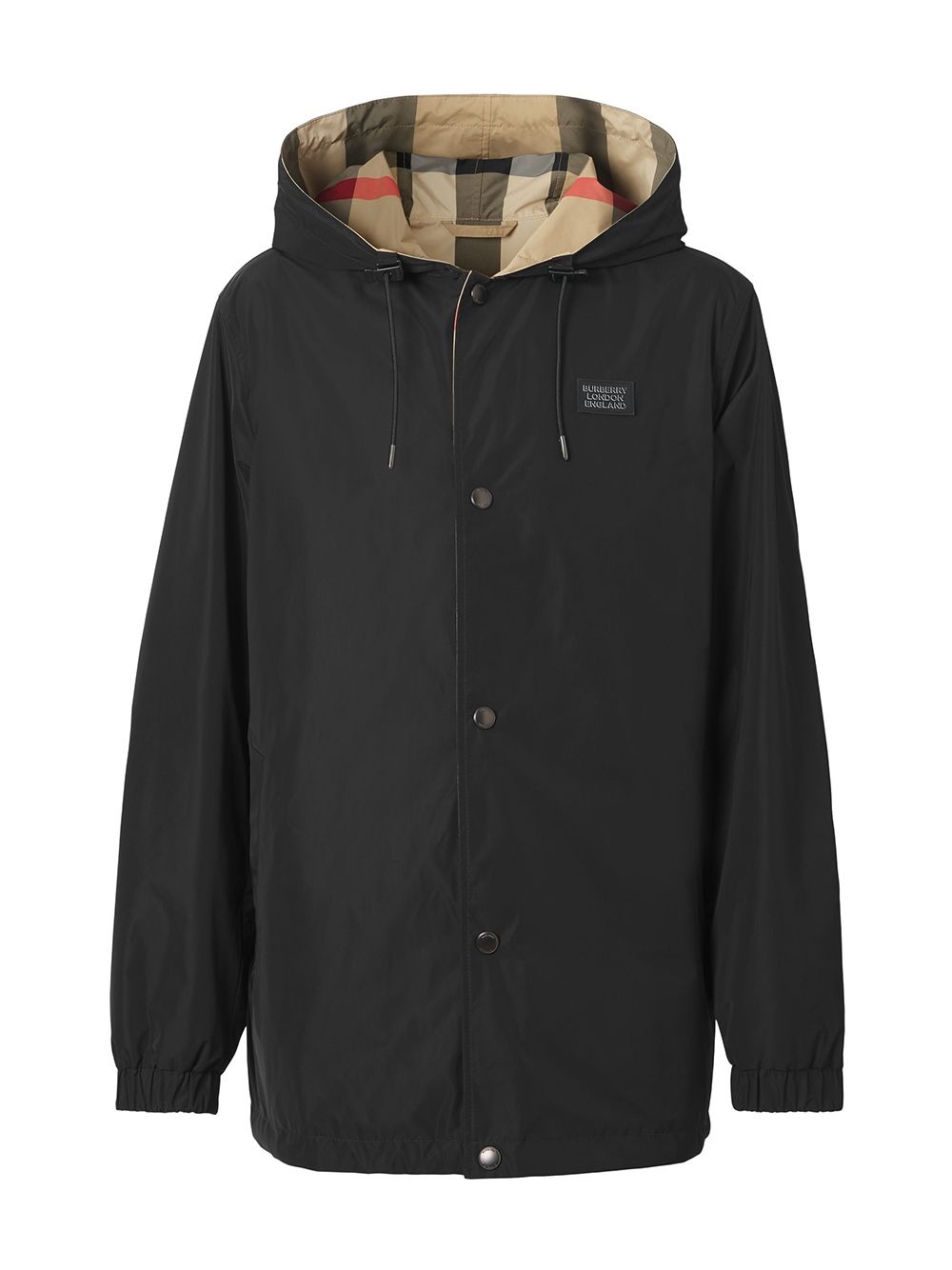 Check motif hooded jacket - 6