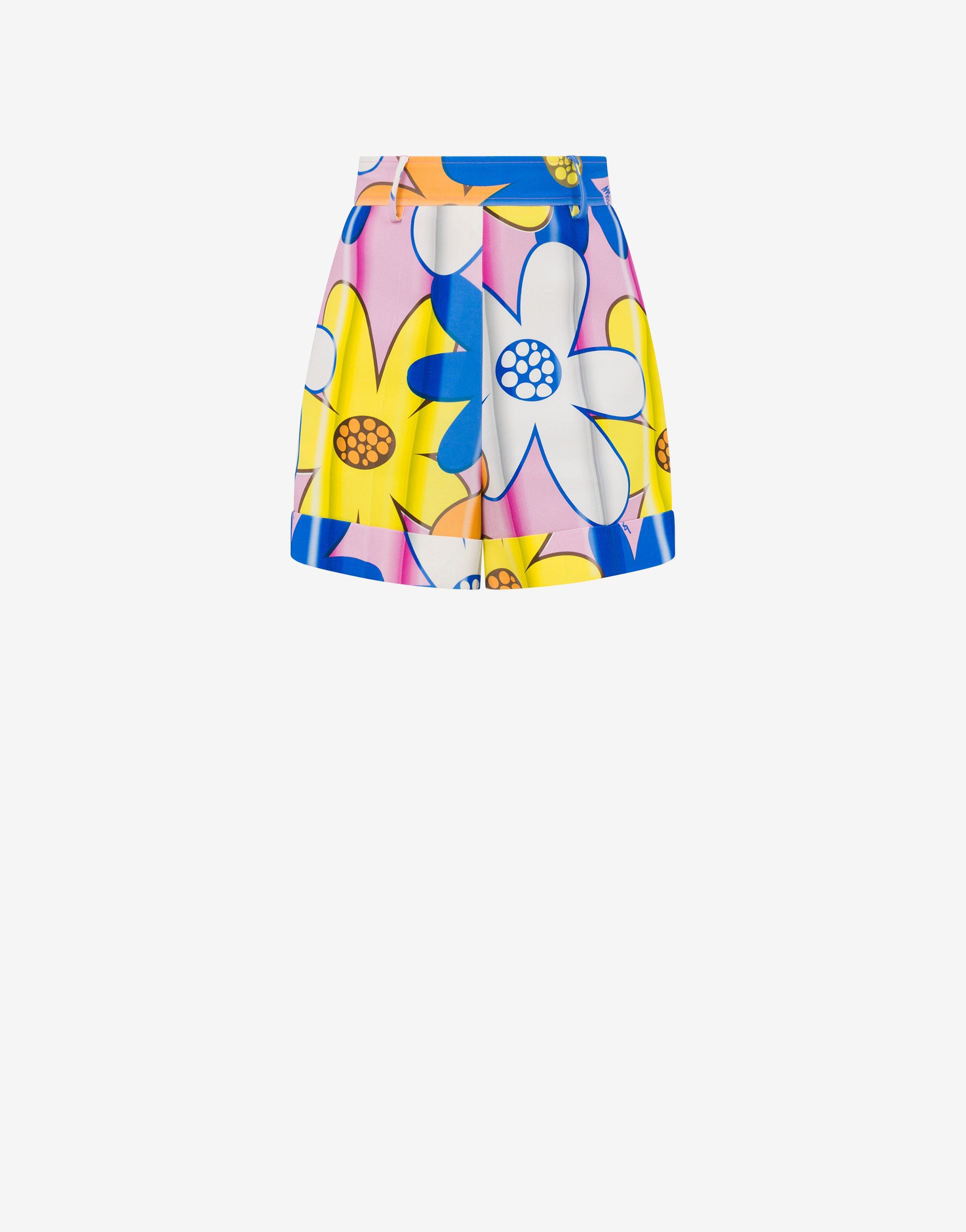 ALL-OVER FLOWERS SATIN SHORTS - 1