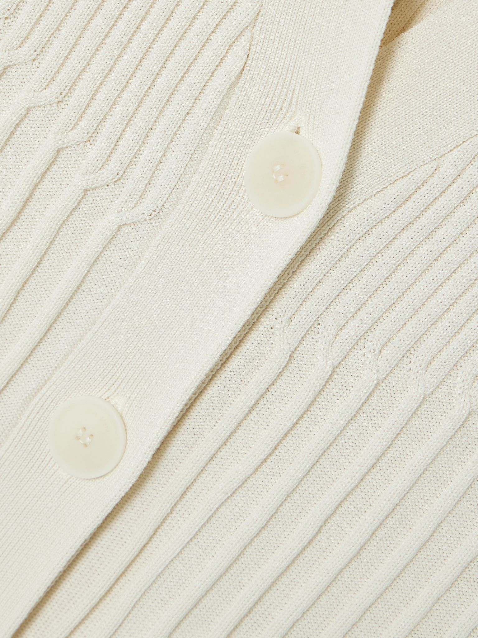 Bimba ribbed cotton-blend vest Ivory - 4