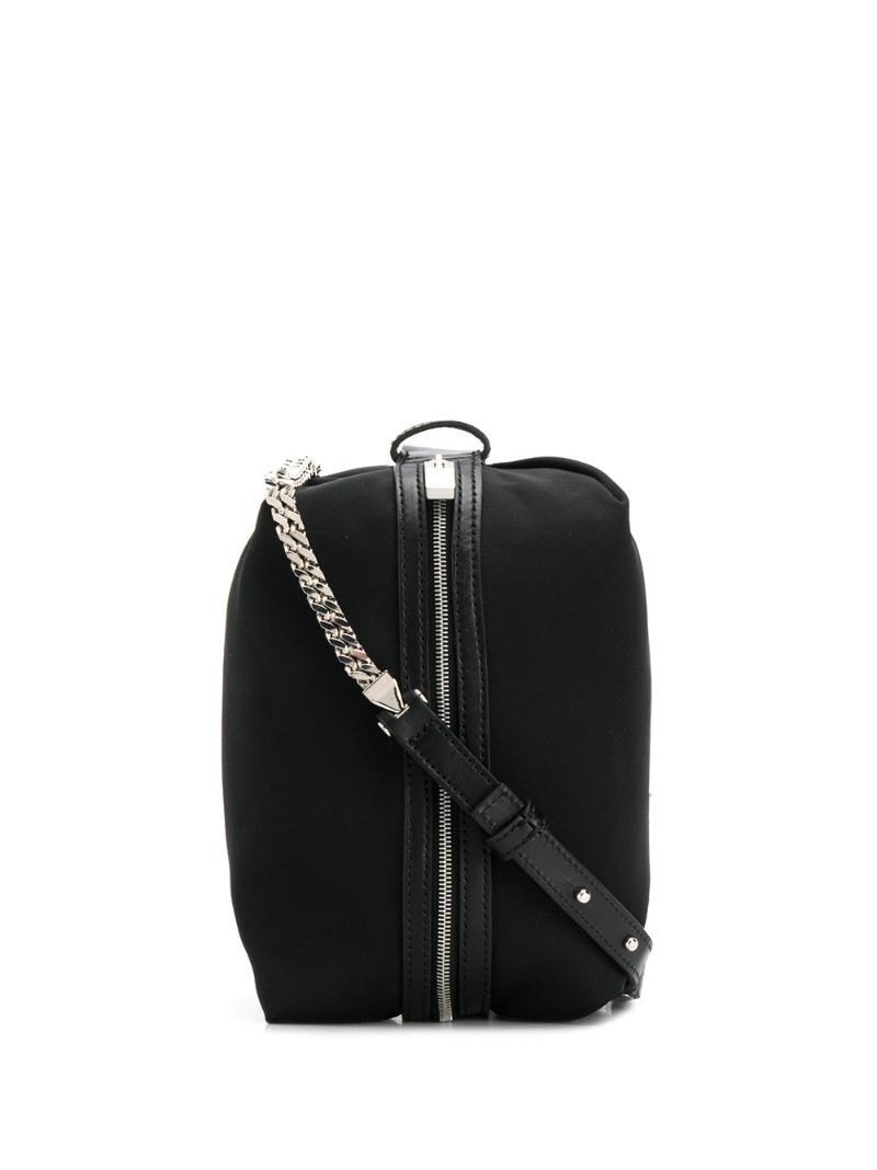chain strap zipped tote bag - 1