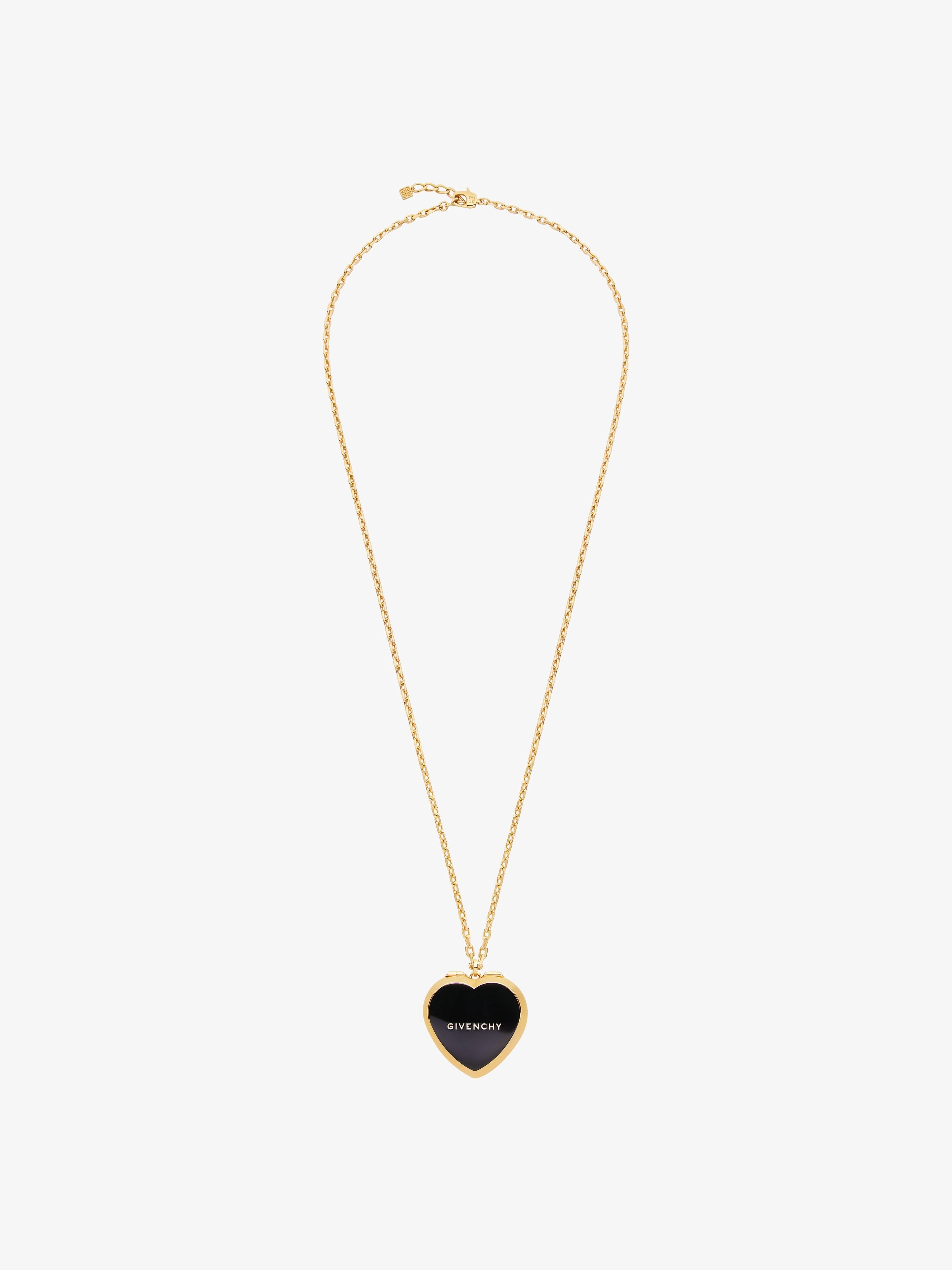 HEART MIRROR NECKLACE IN METAL AND ENAMEL - 3