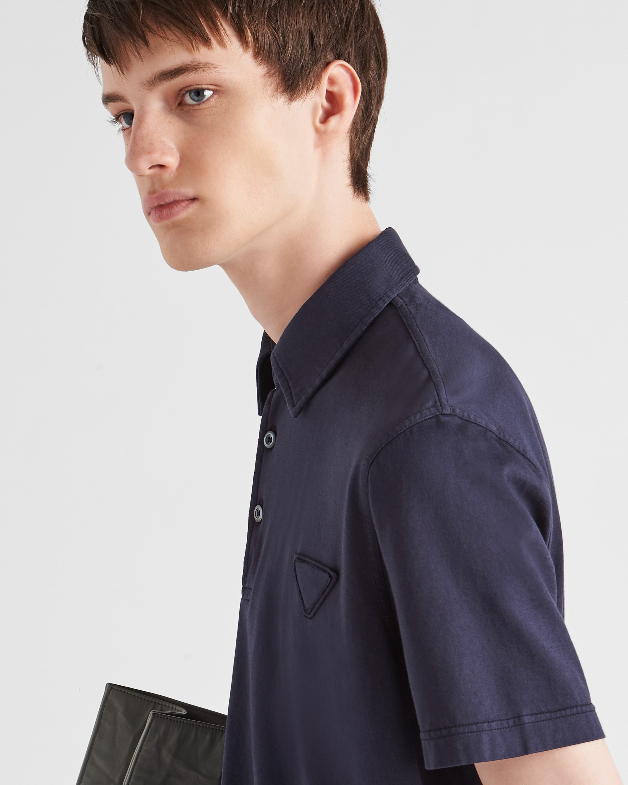Short-sleeved cotton polo shirt - 3